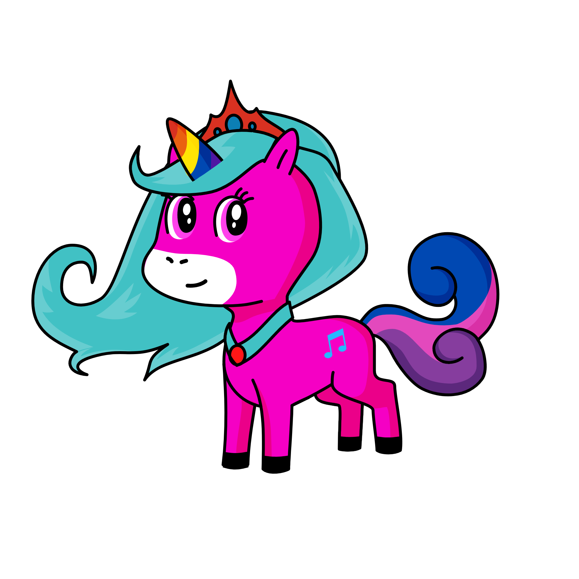 queen mia, the unicorn