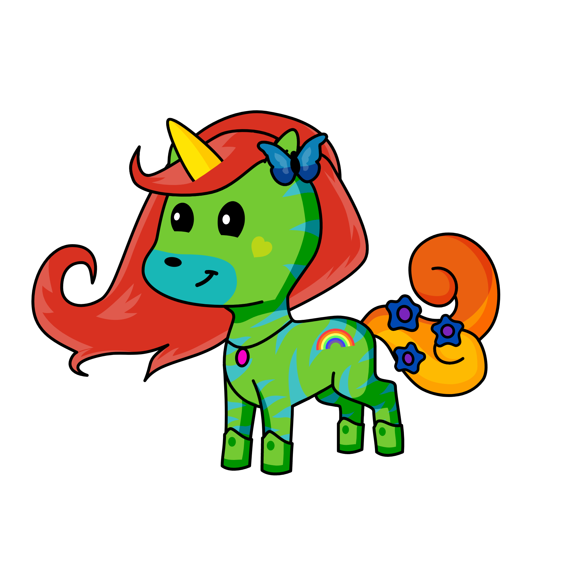 Rainbow, the unicorn