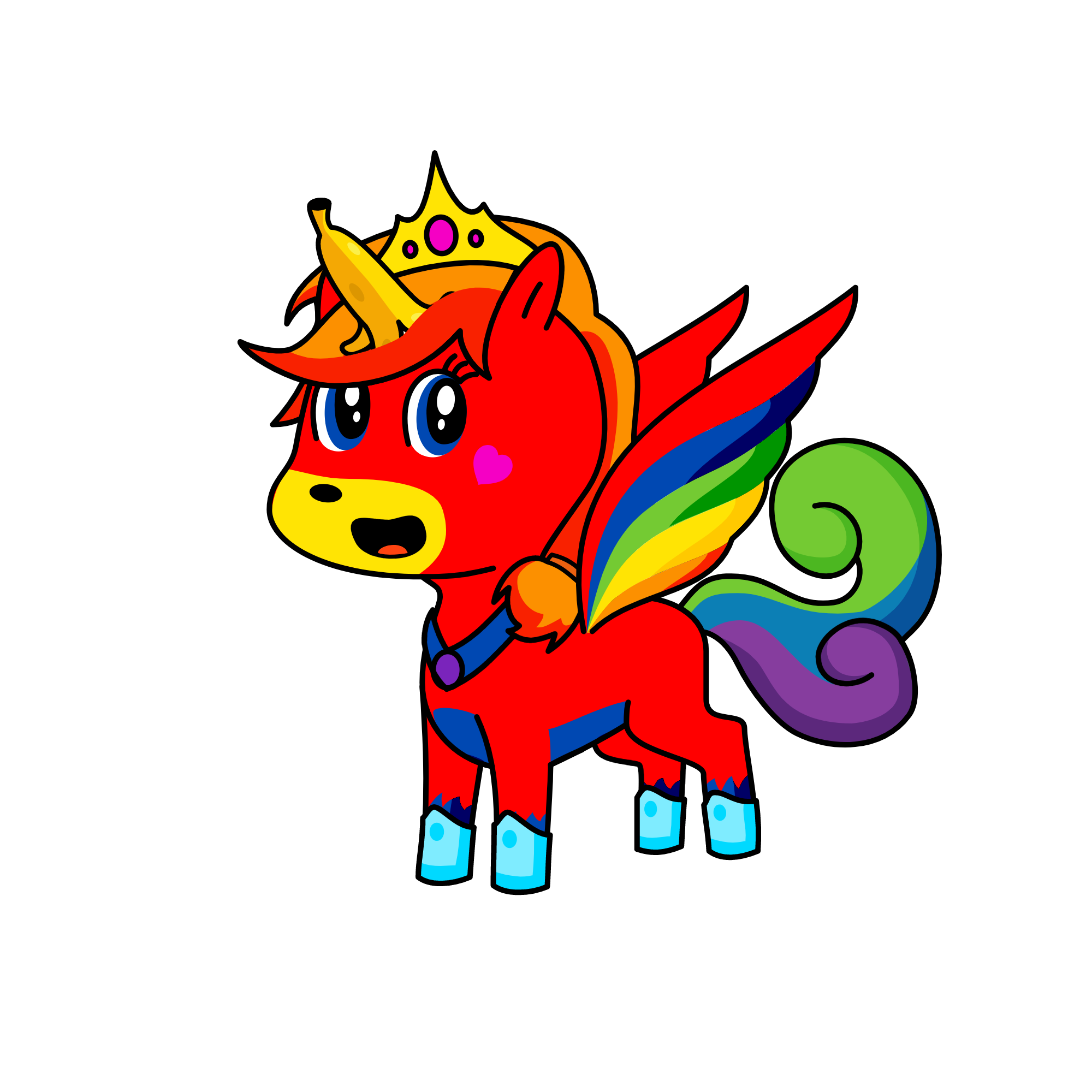 unicorn of rainbows and goofing around , the unicorn
