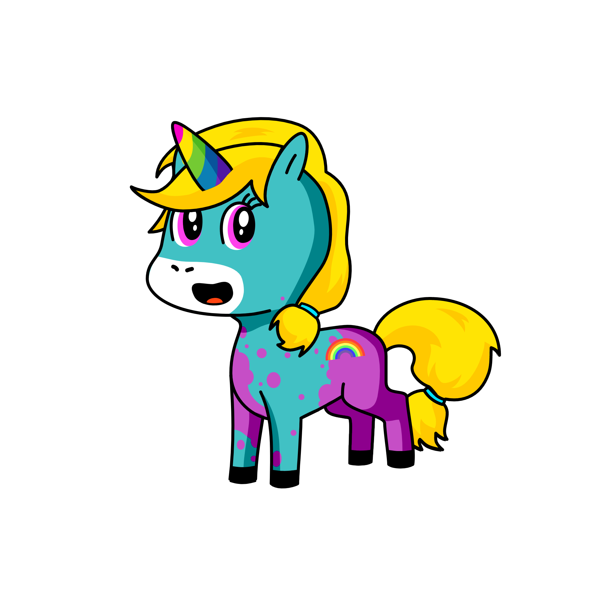 Rainbow, the unicorn