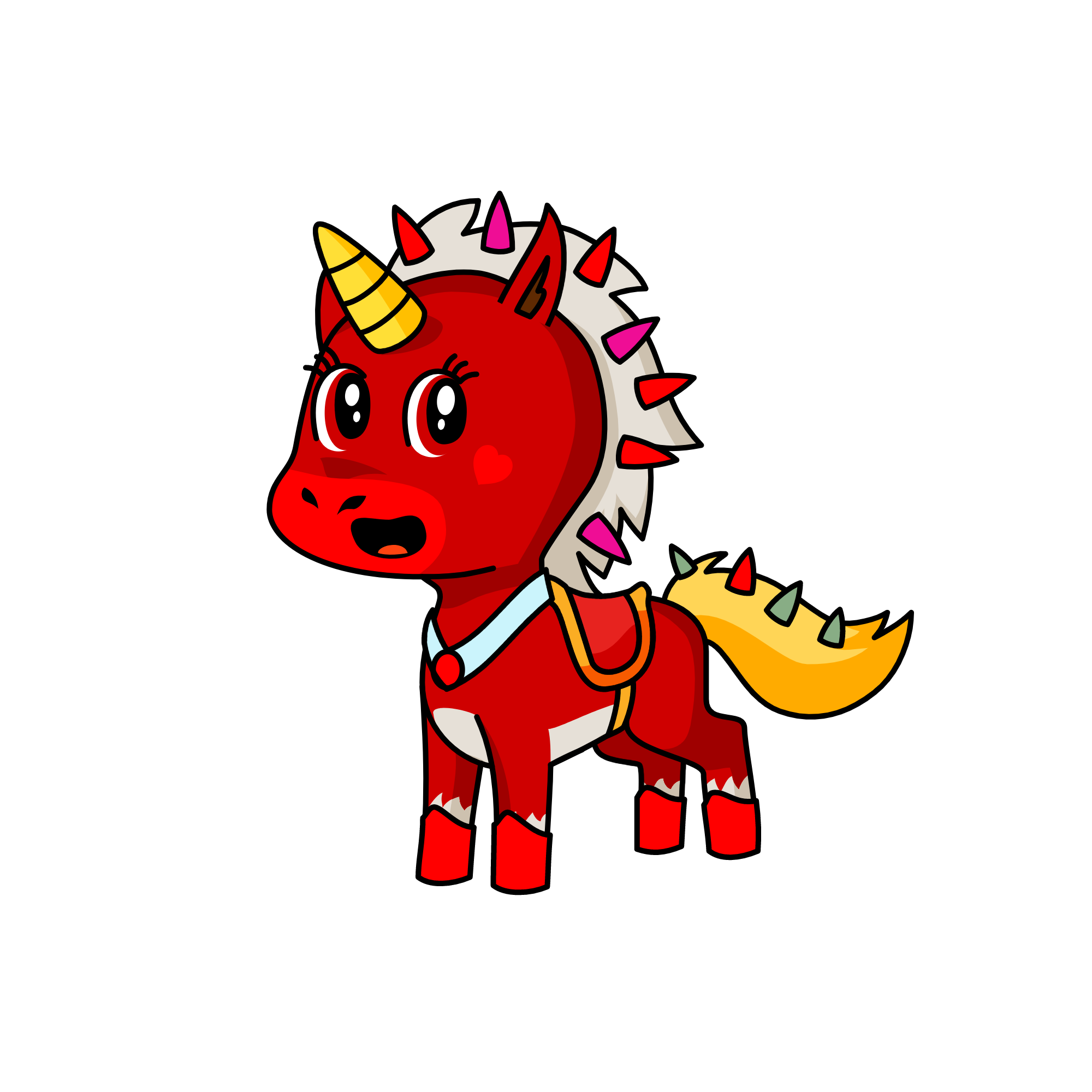 Fire unicorn, the unicorn