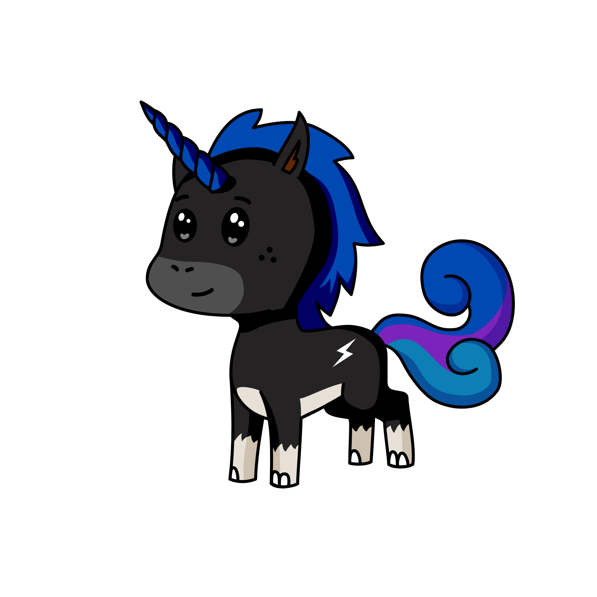 Bluk, the unicorn