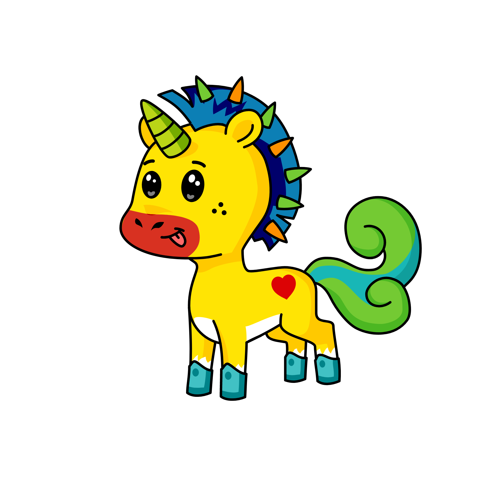 zebra, the unicorn