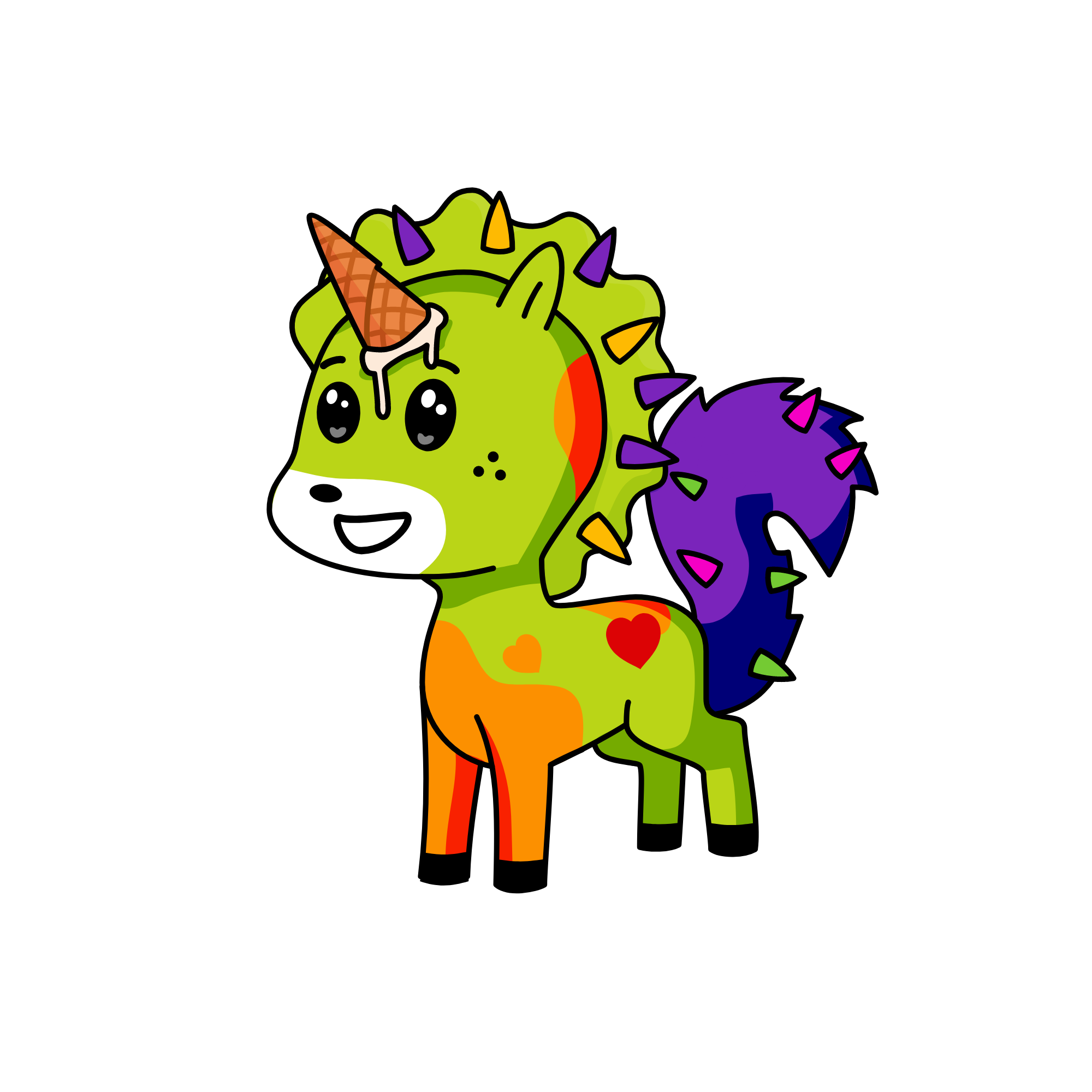 cream, the unicorn