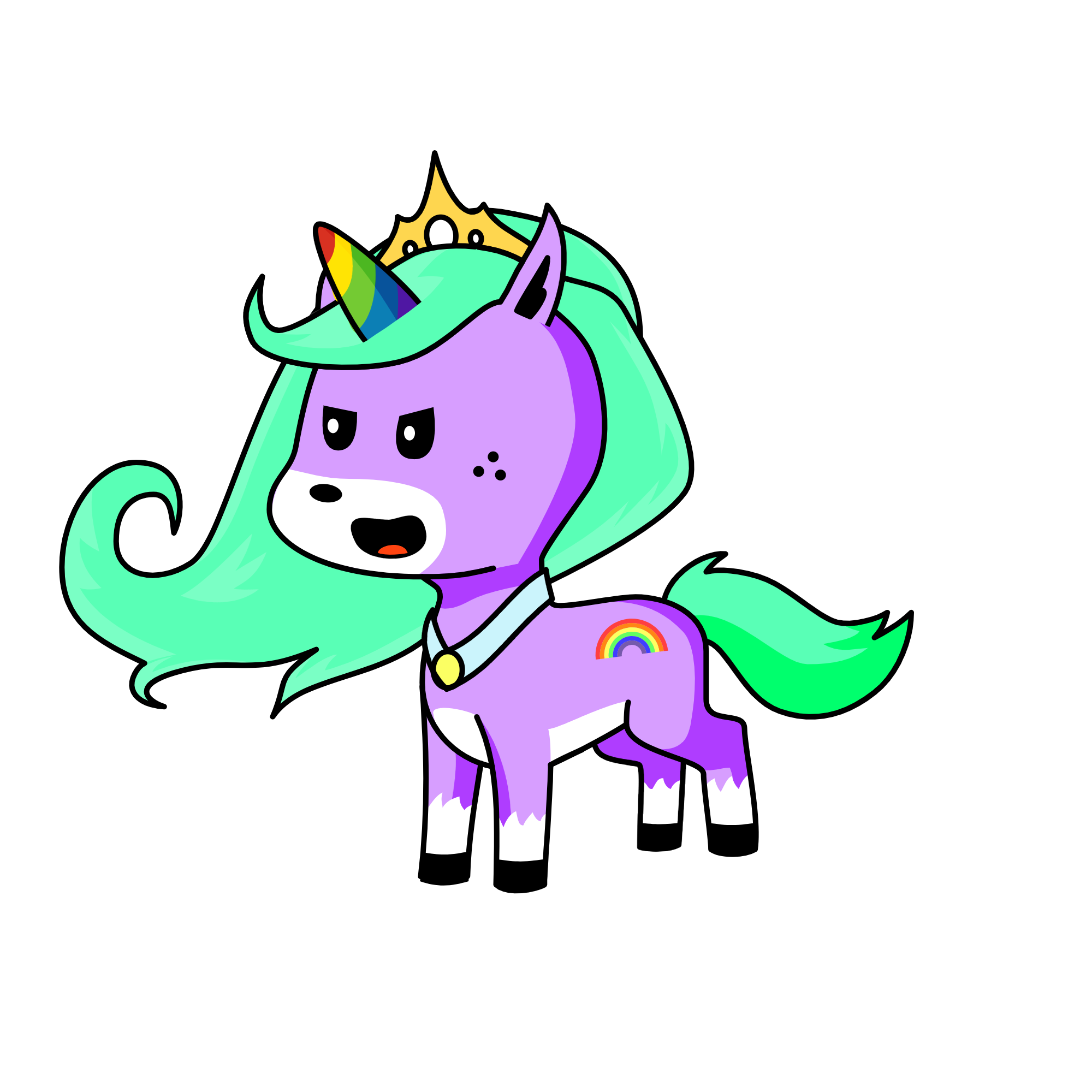 Rainbow, the unicorn