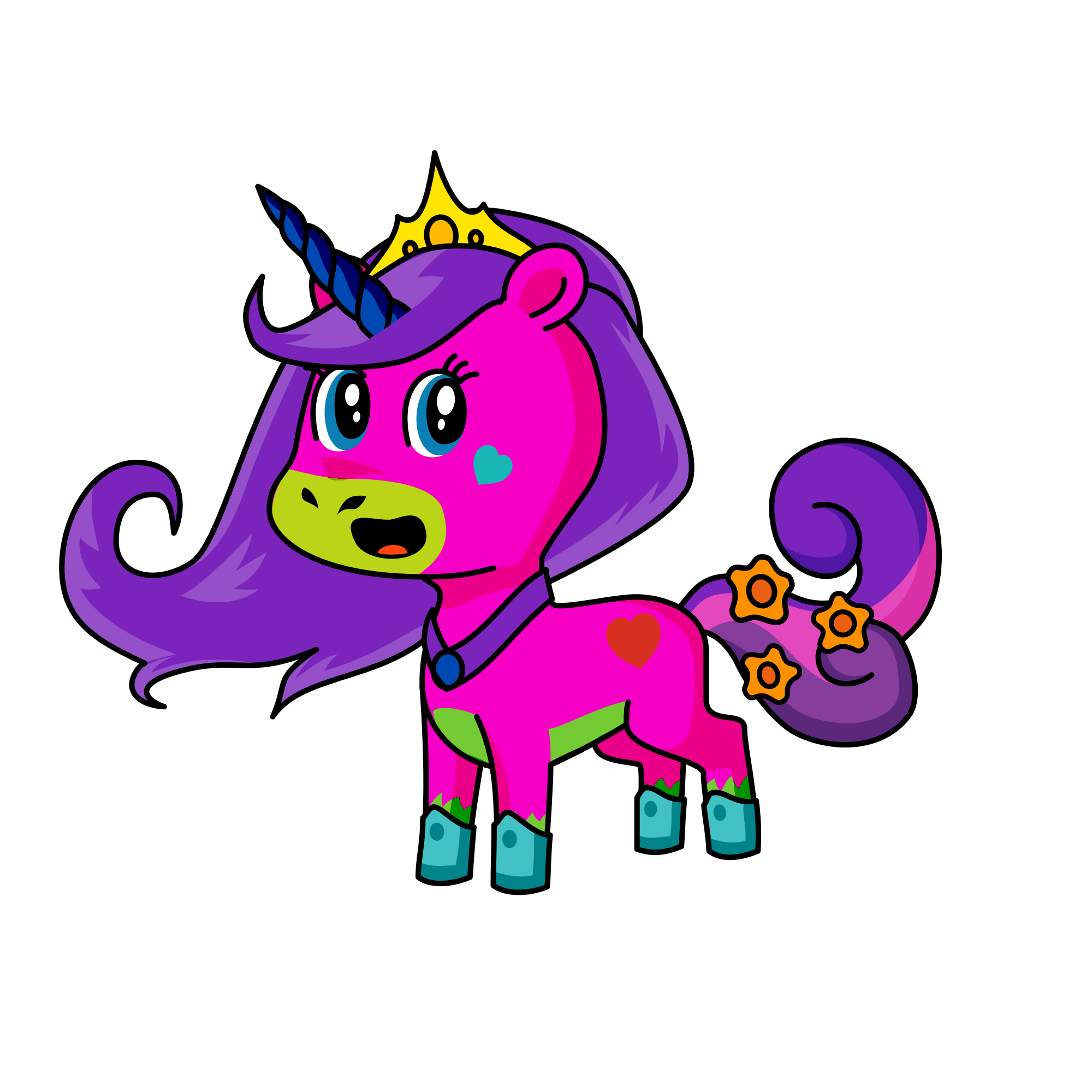 Magenta , the unicorn
