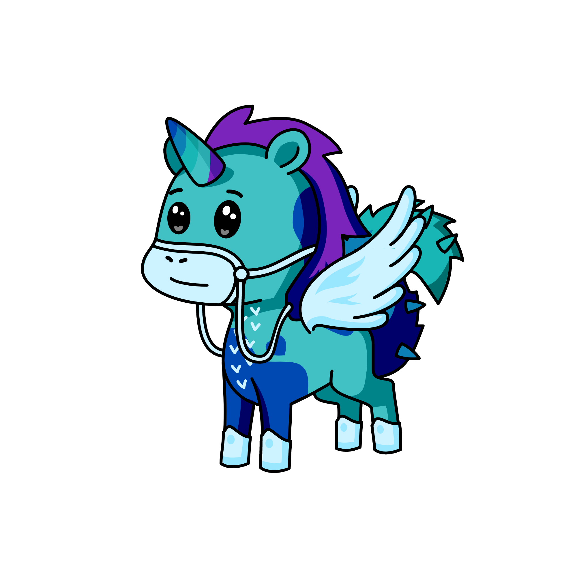 the sad pony, the unicorn