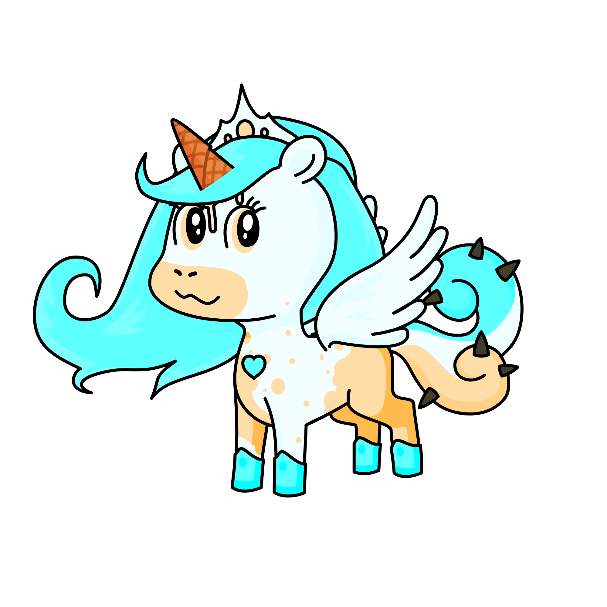 queen of ice cream , the unicorn