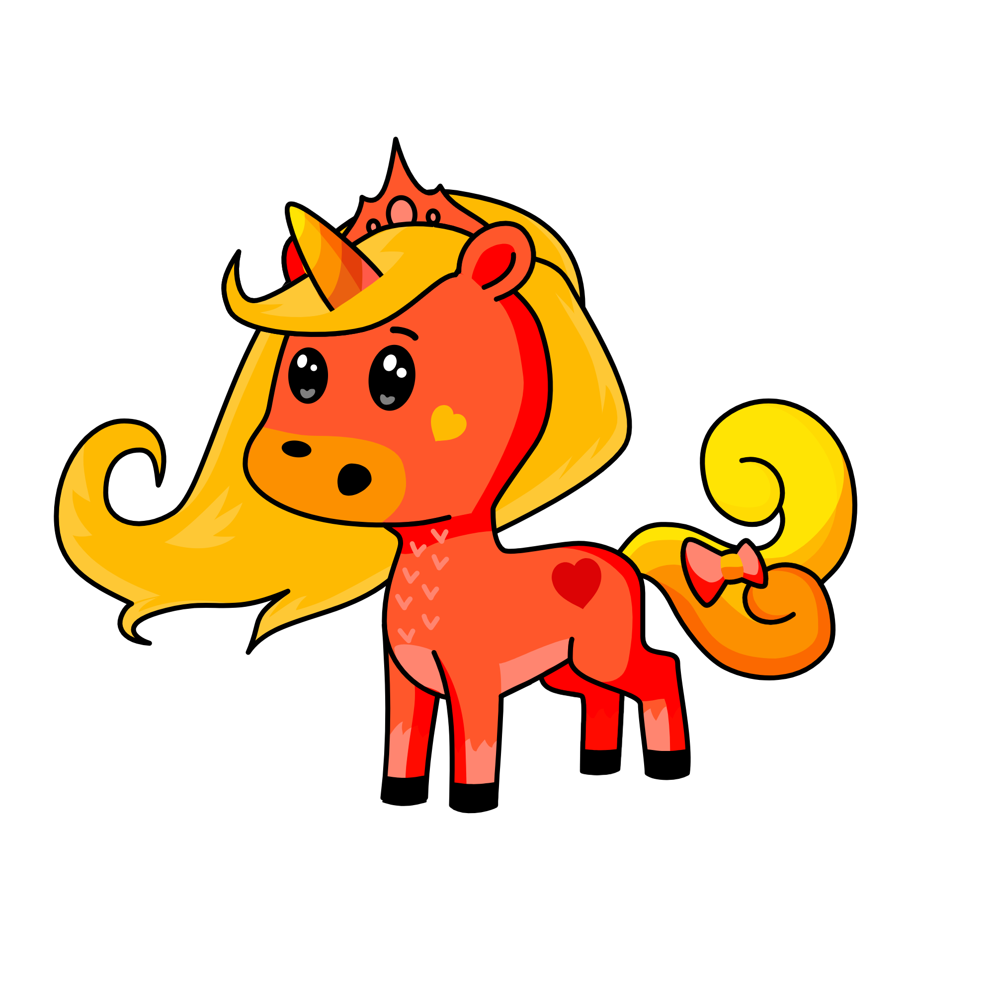 sun set queen light, the unicorn