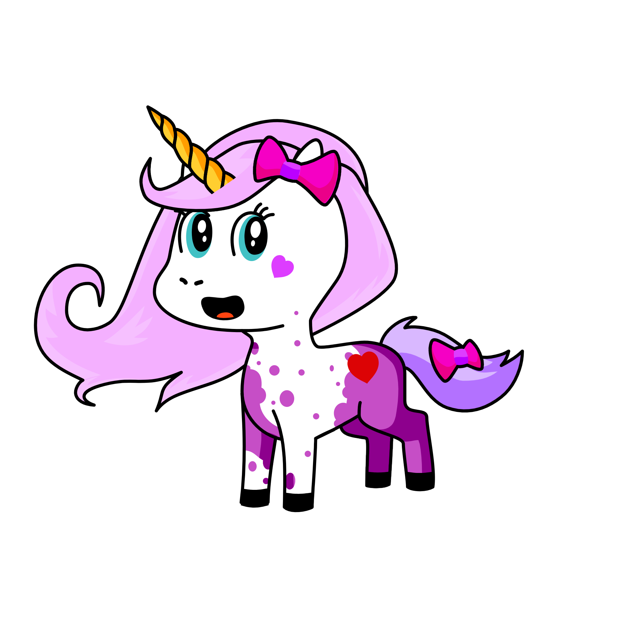 Bow Heart, the unicorn