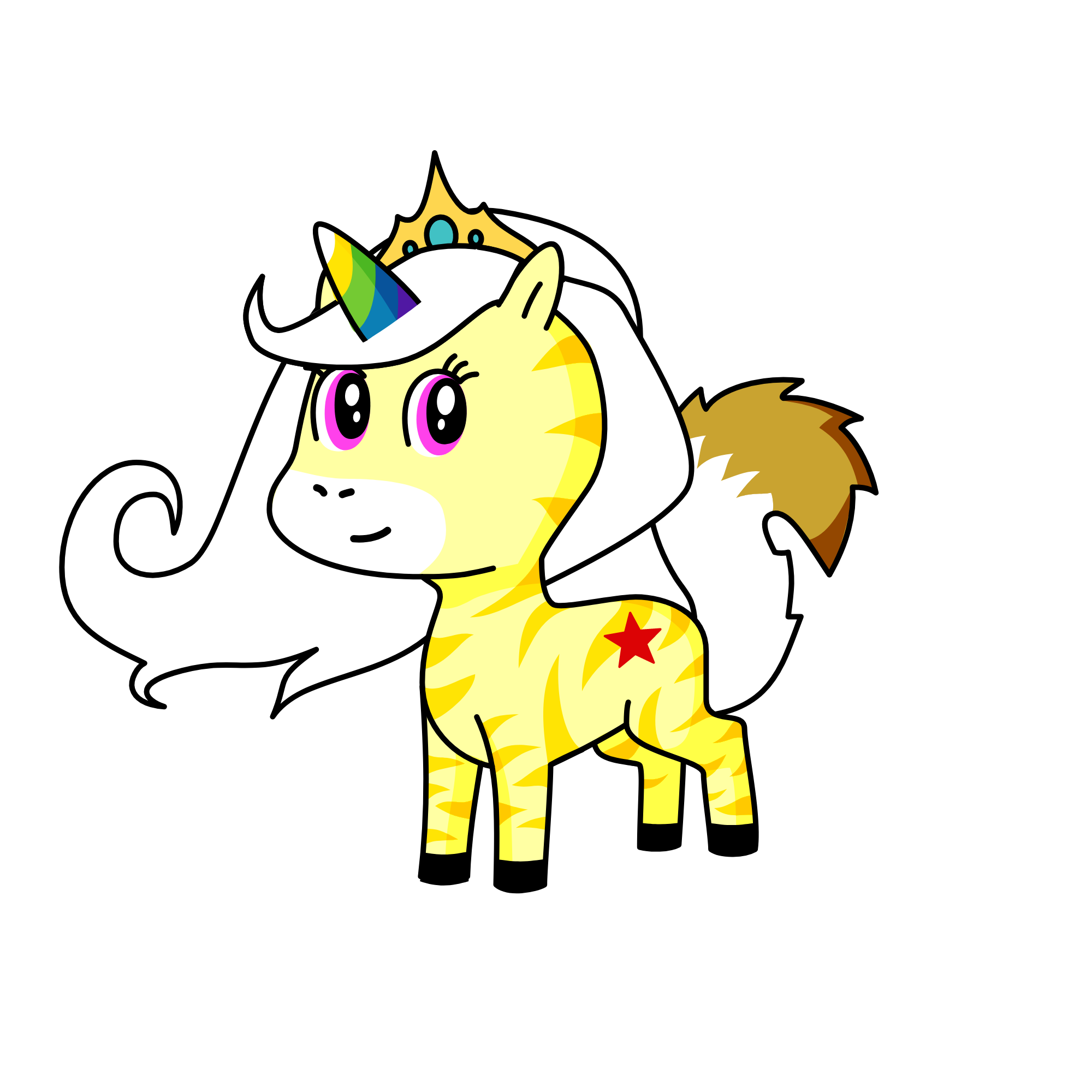 Rainbow, the unicorn