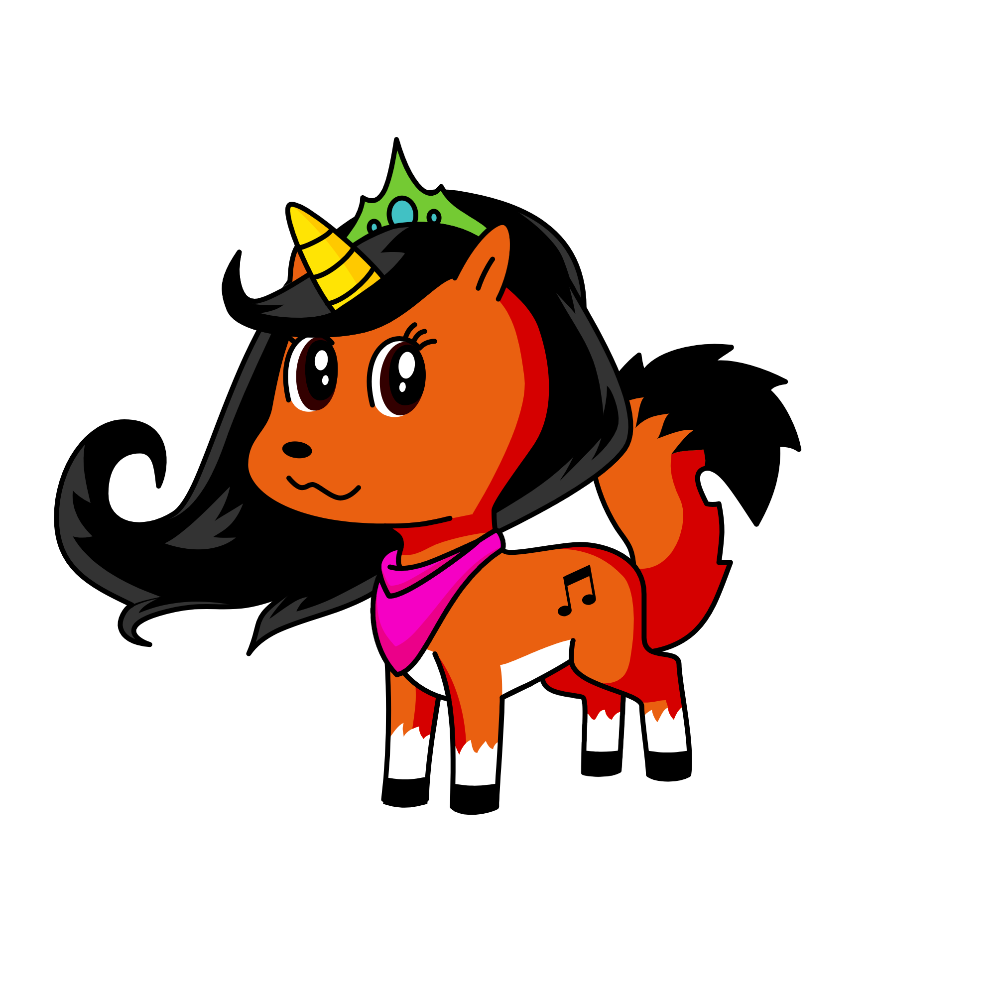queen foxy, the unicorn