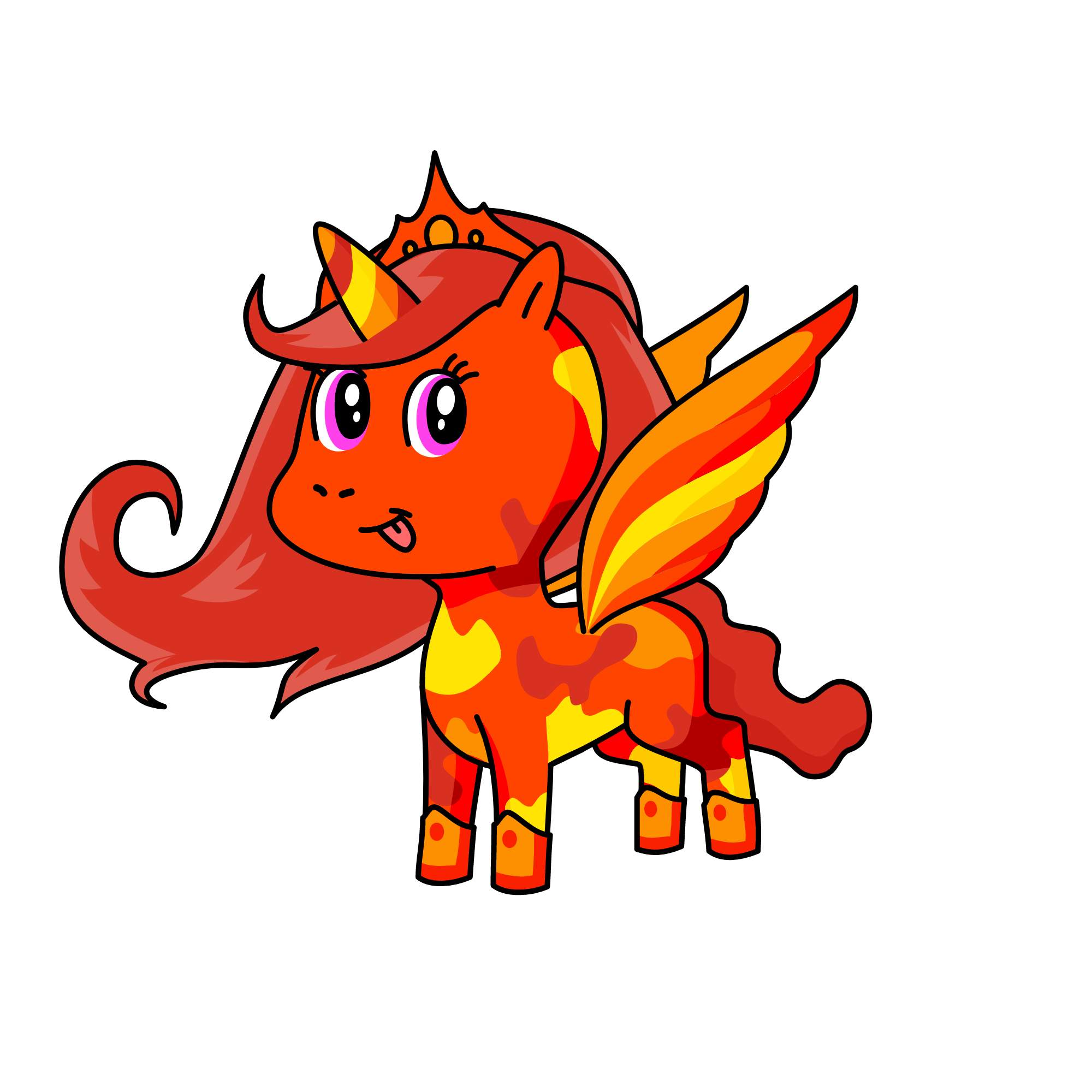 fire queen, the unicorn