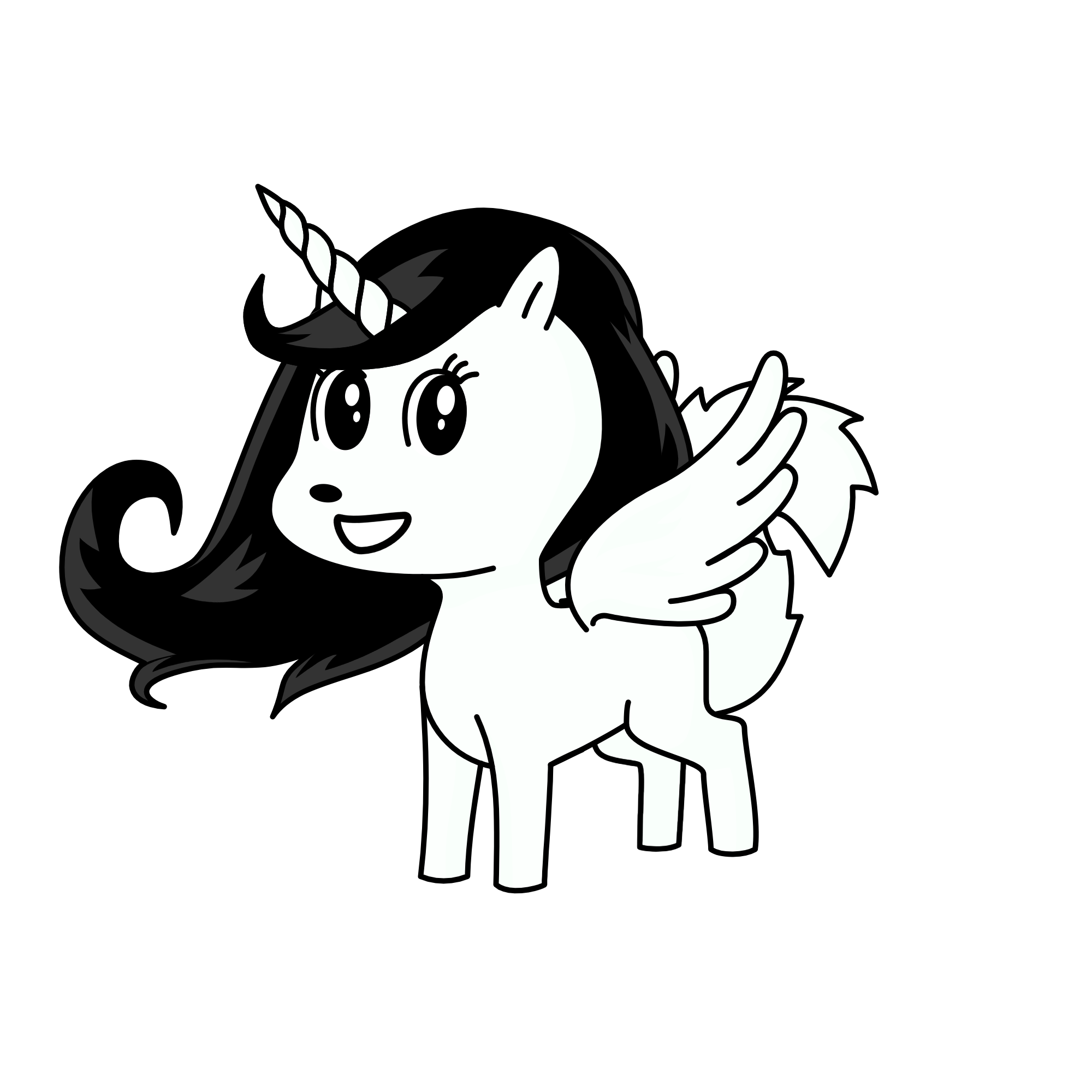 hello pet White cat, the unicorn