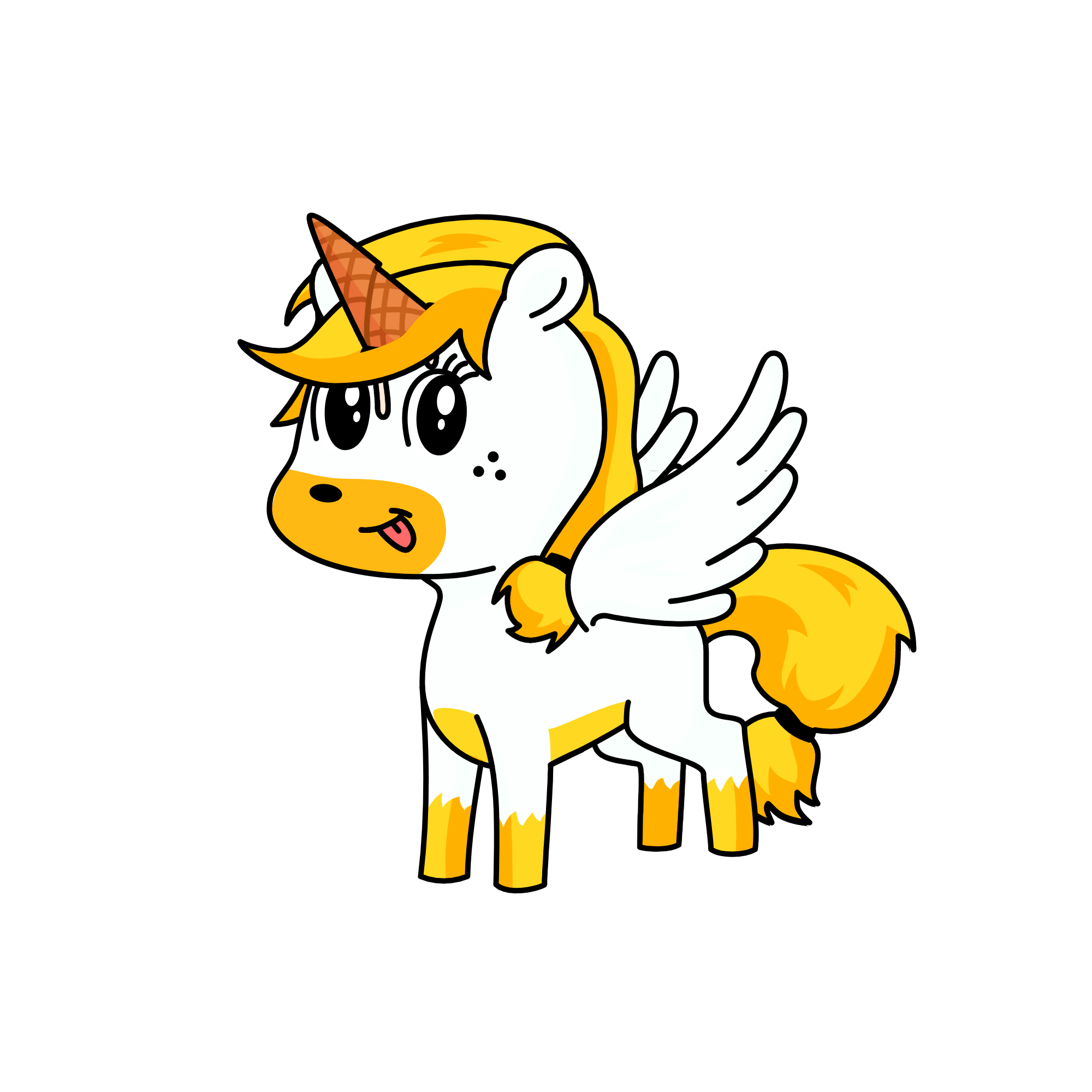 hello pet white chick, the unicorn