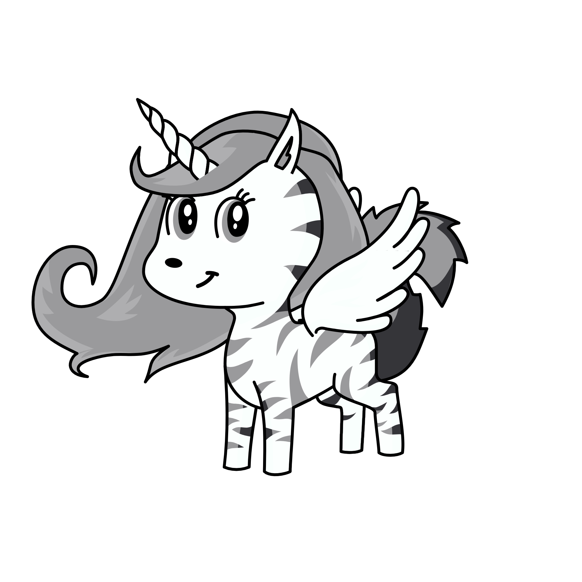 hello pet Scottish Fold, the unicorn