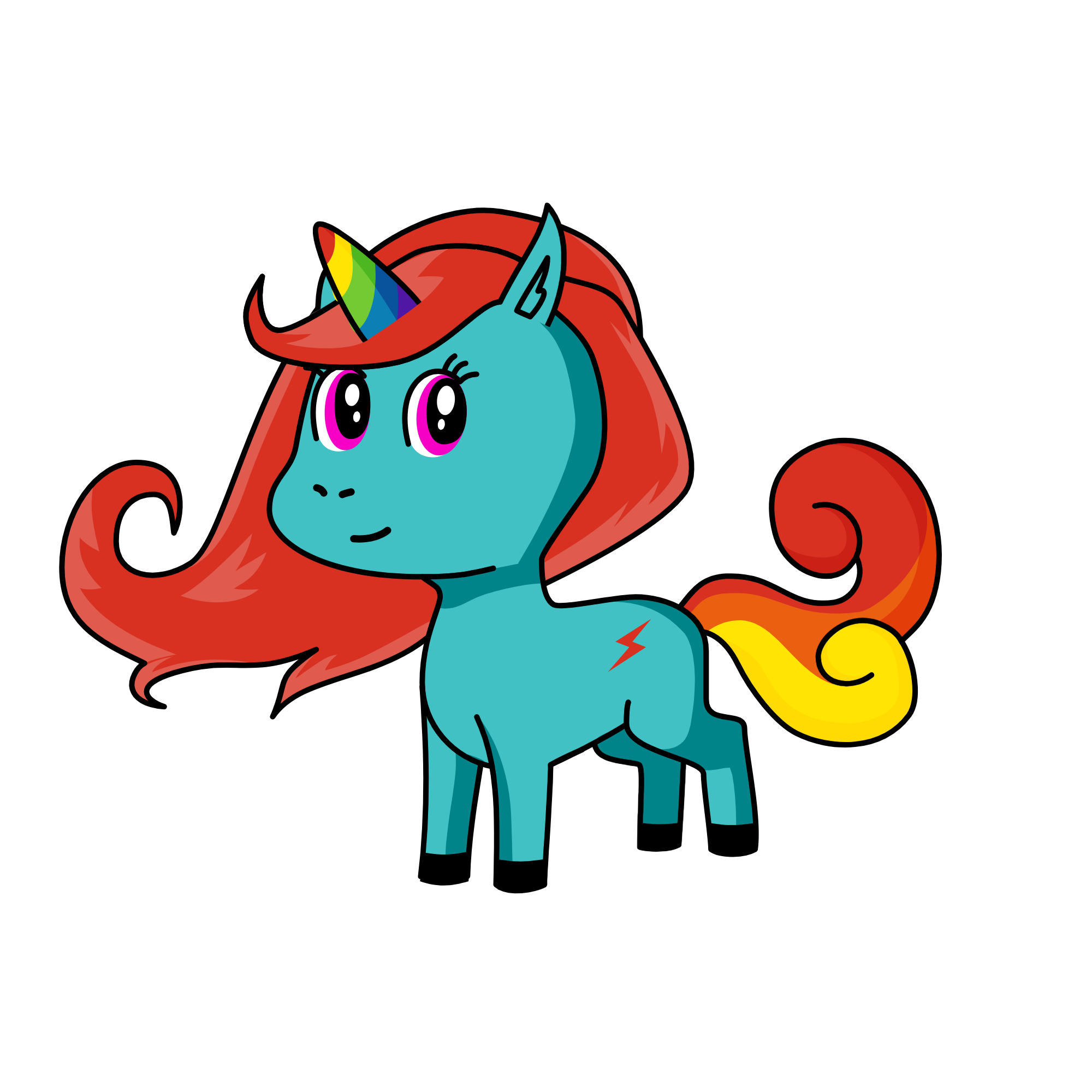 rainbow dash, the unicorn