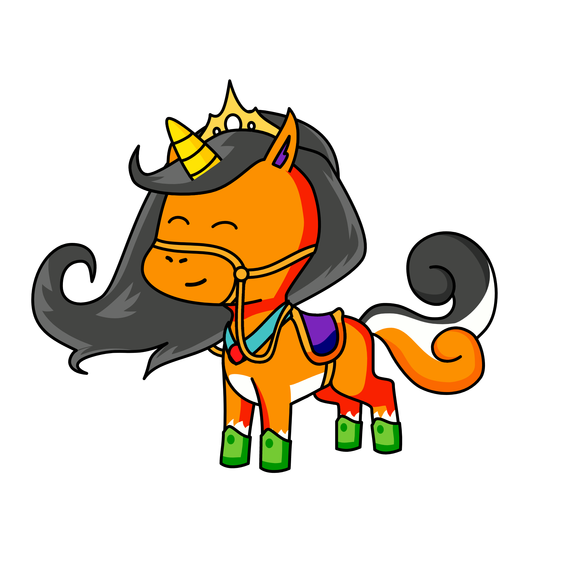 queen wolfie foxie, the unicorn