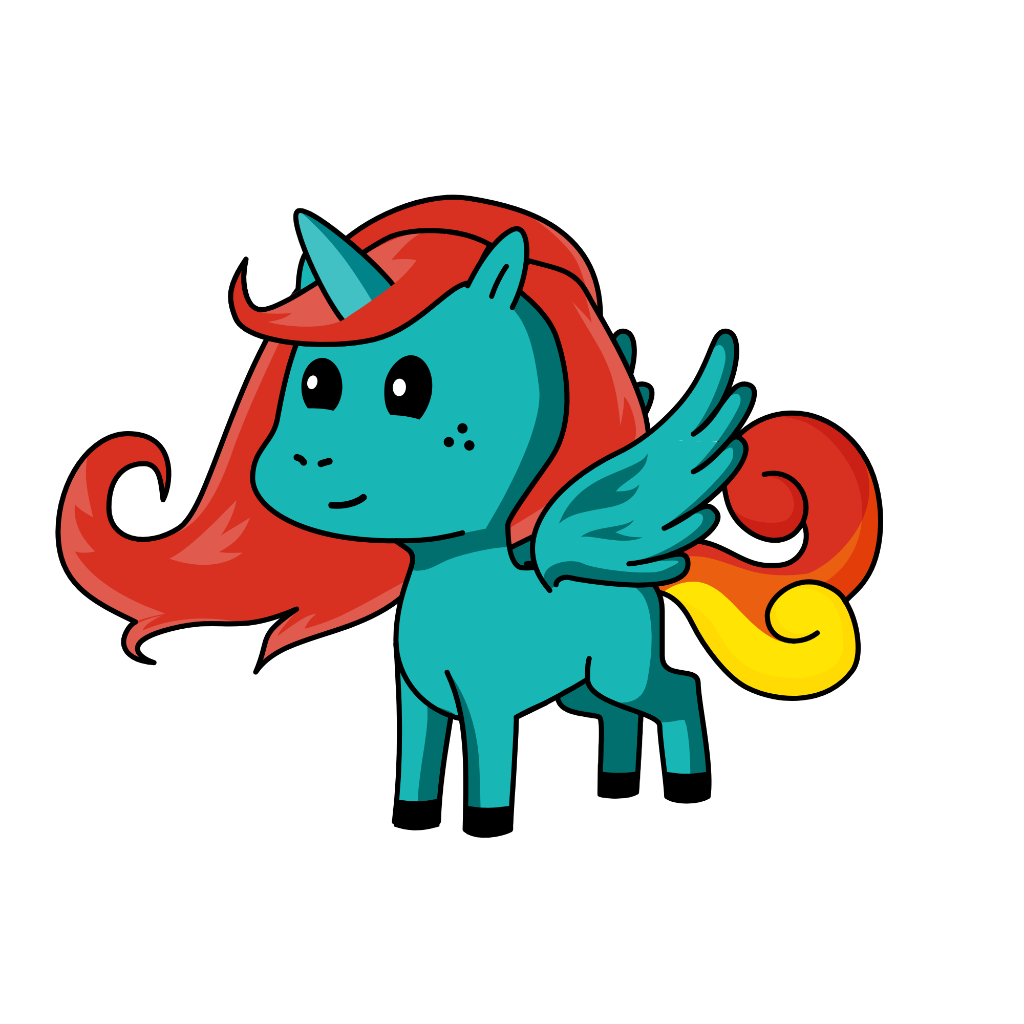 rainbowdash, the unicorn
