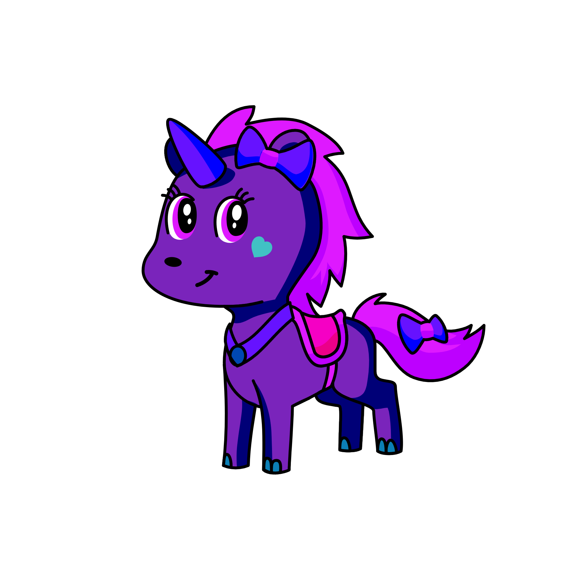 Mauverie, the unicorn