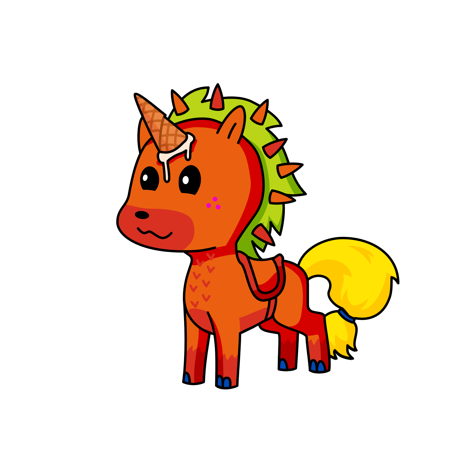 Pet, the unicorn
