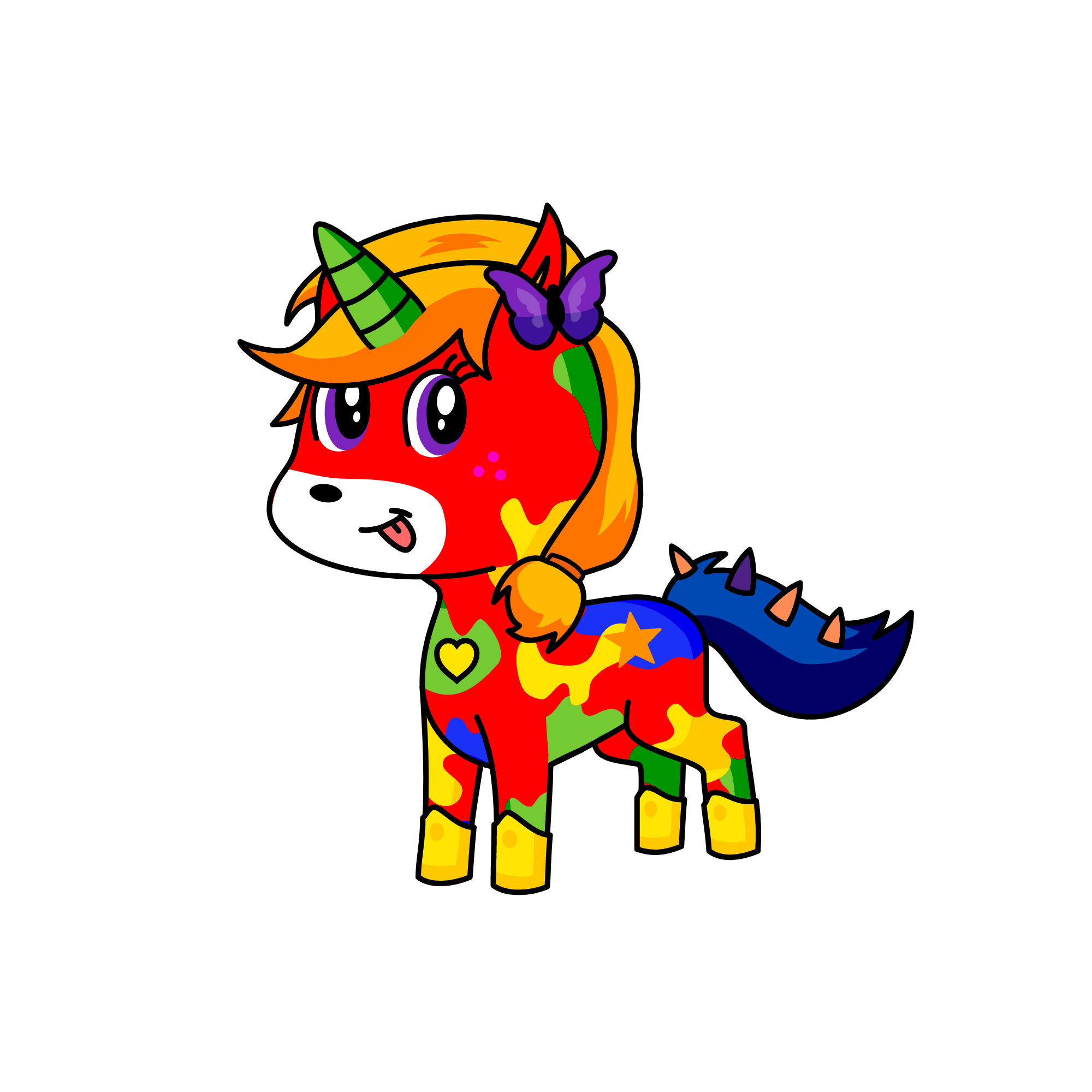 Pokeadot, the unicorn