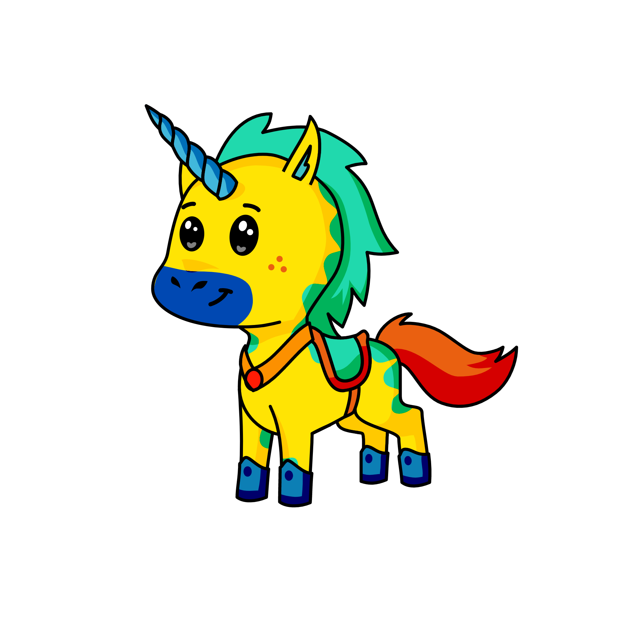 tiger, the unicorn