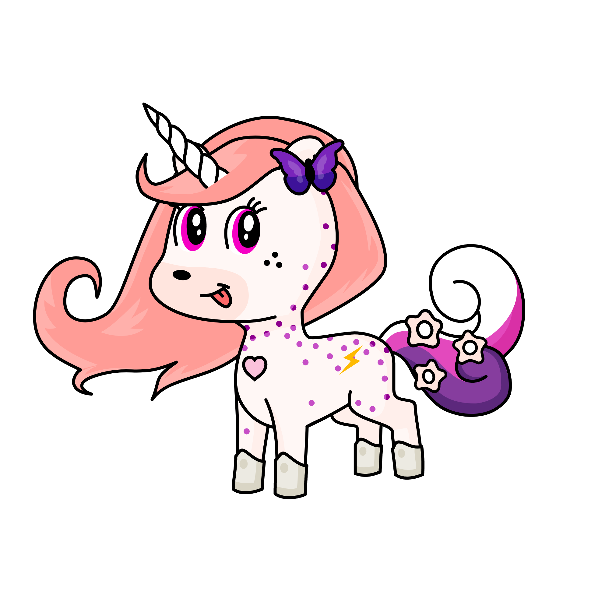 Pinka, the unicorn