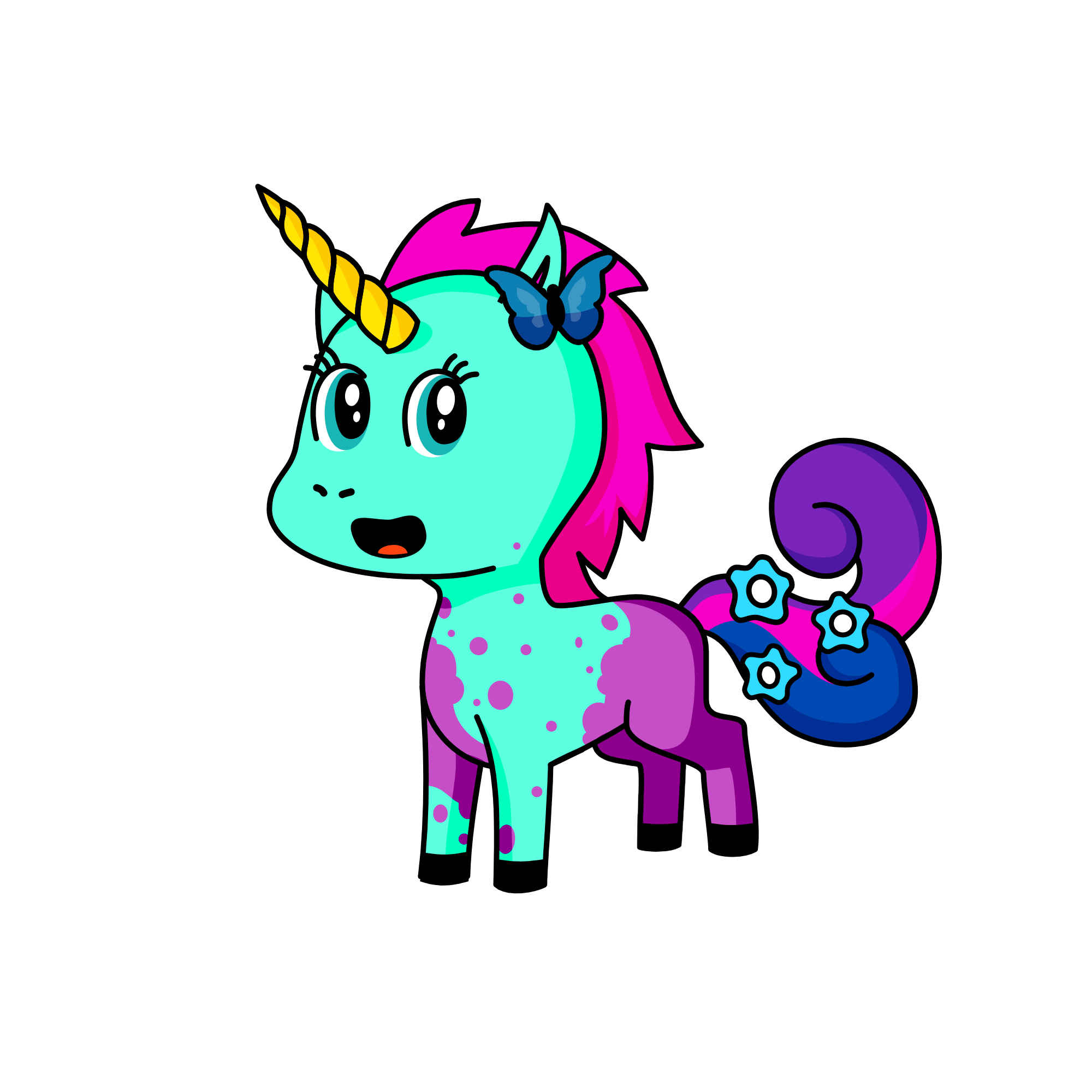 snowy, the unicorn