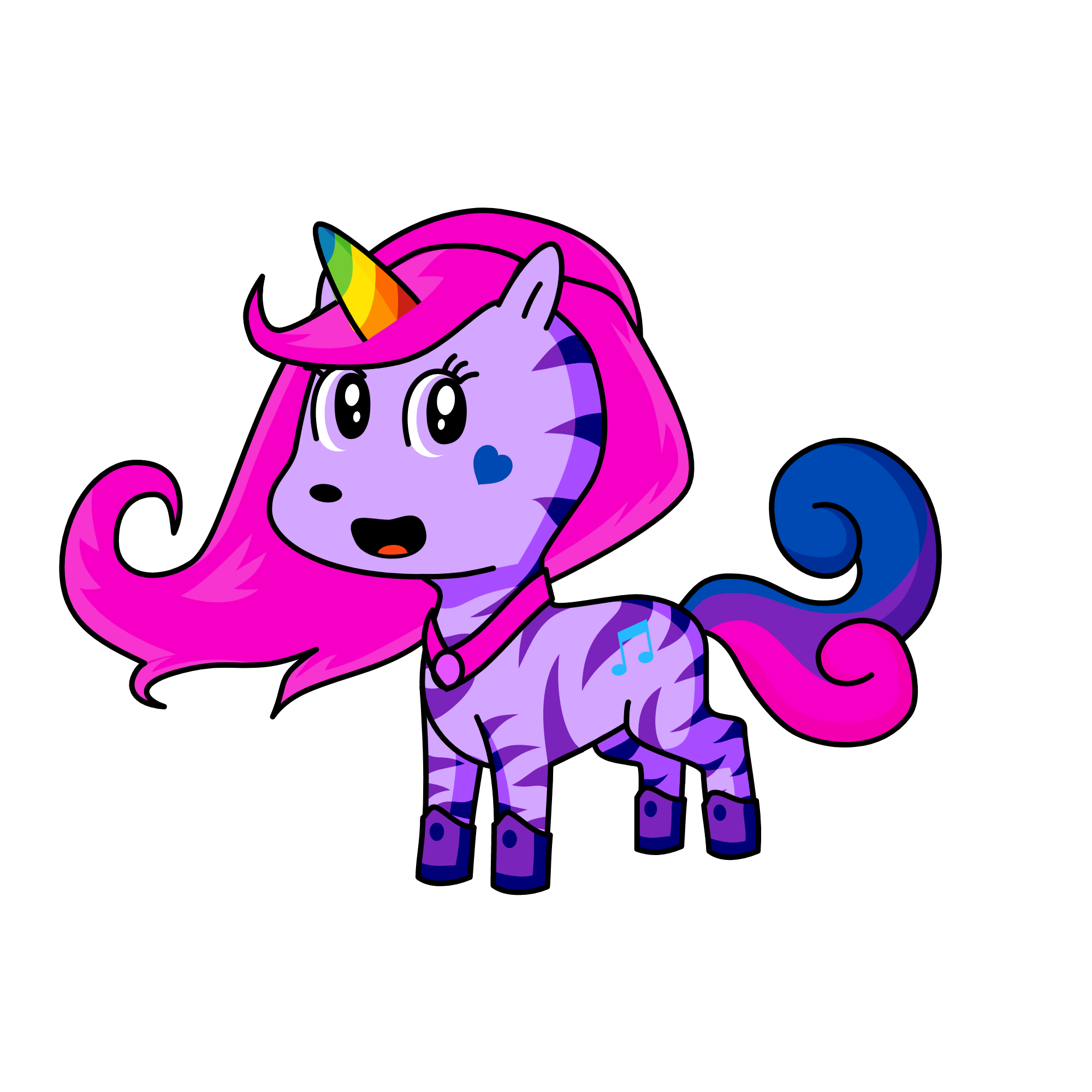singing pony, the unicorn