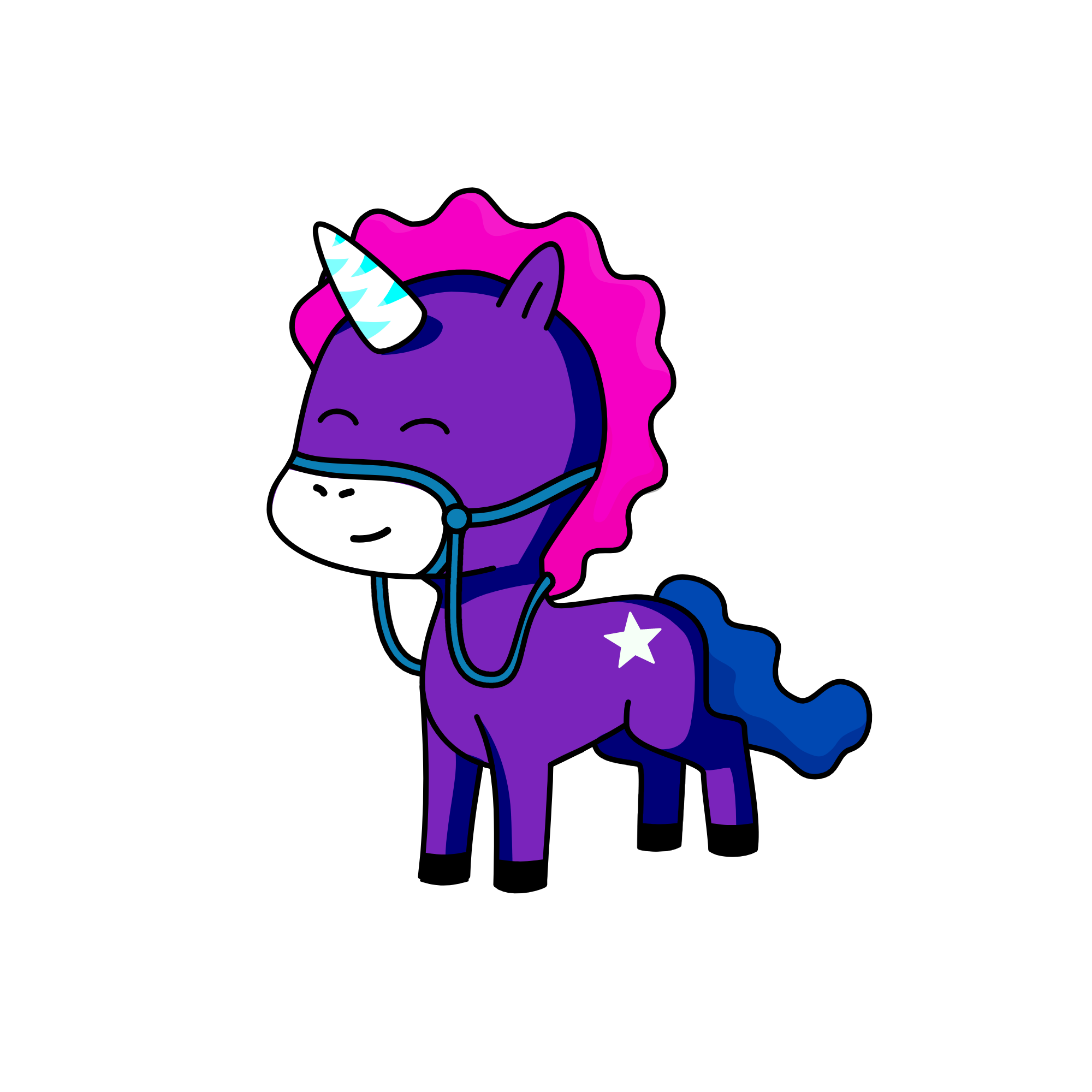 dark color, the unicorn