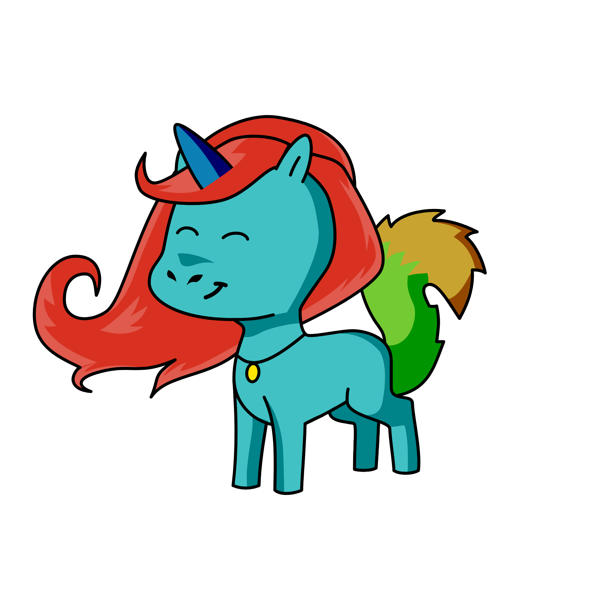 Scribla, the unicorn