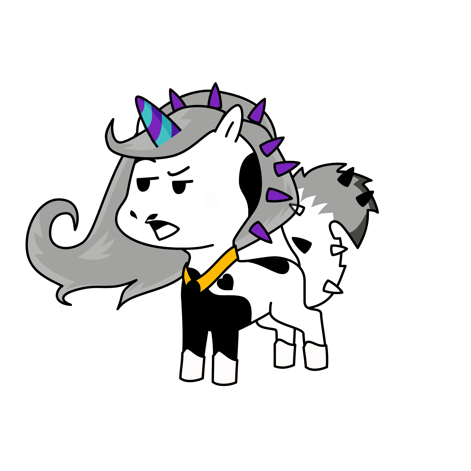 black, the unicorn
