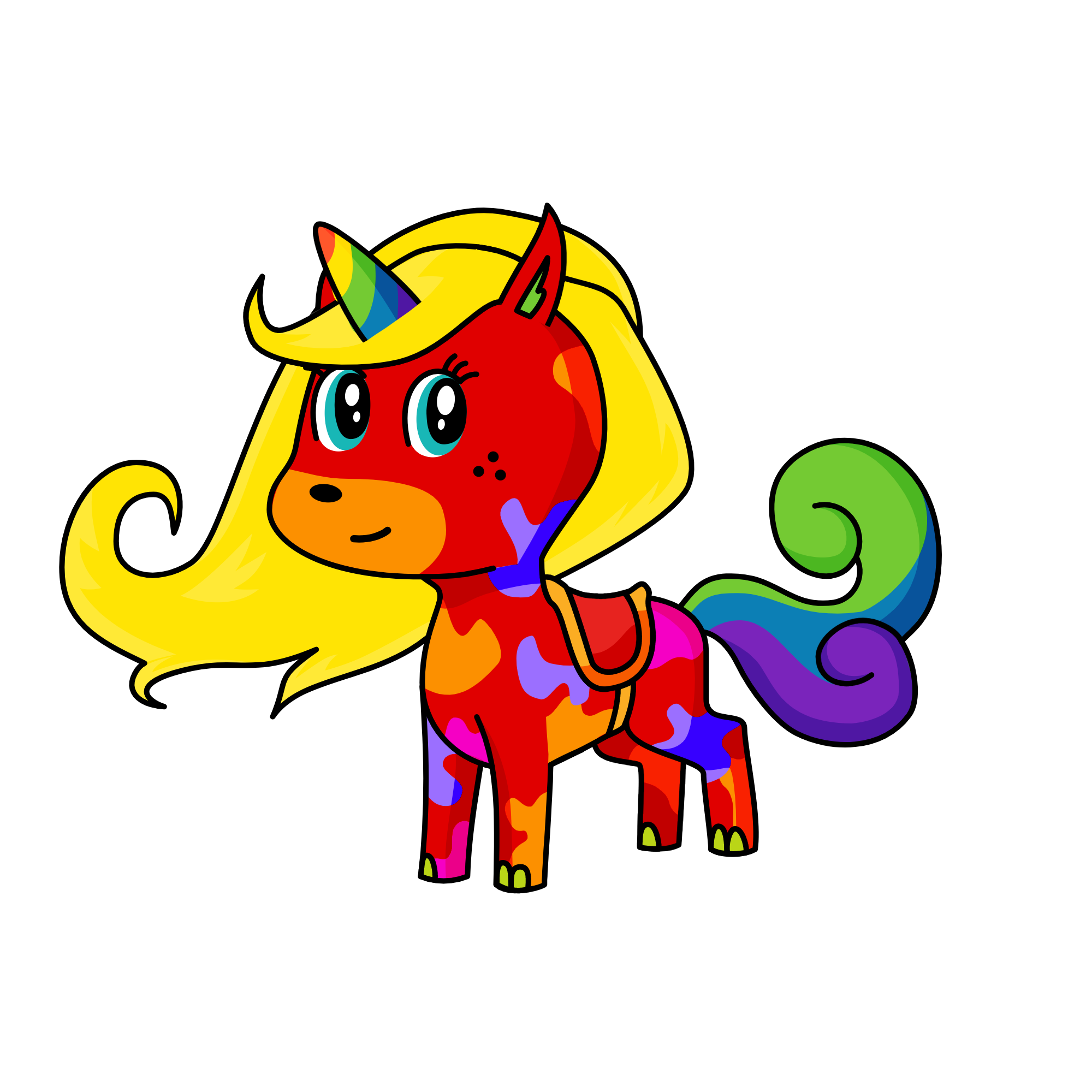 Colorful, the unicorn