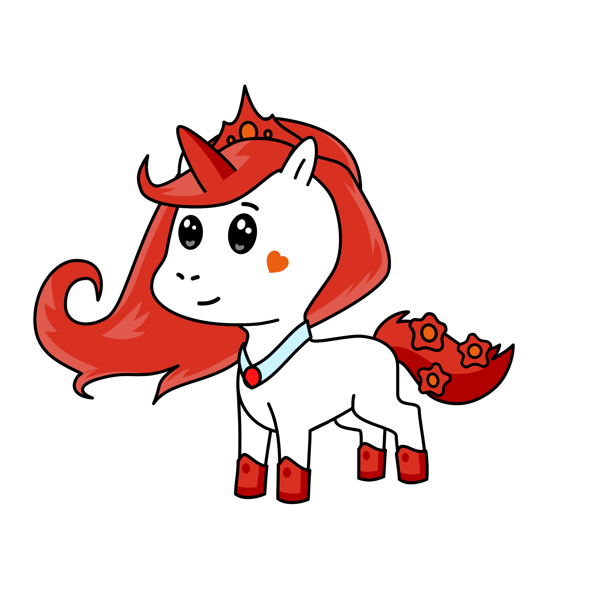Firegirl girl, the unicorn