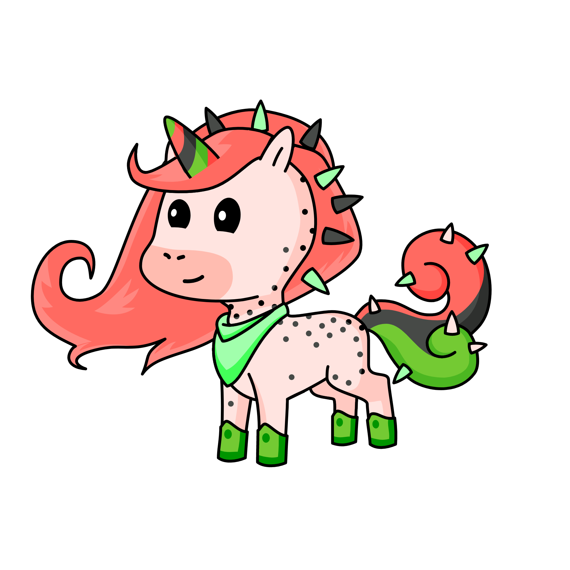 Watermelon, the unicorn