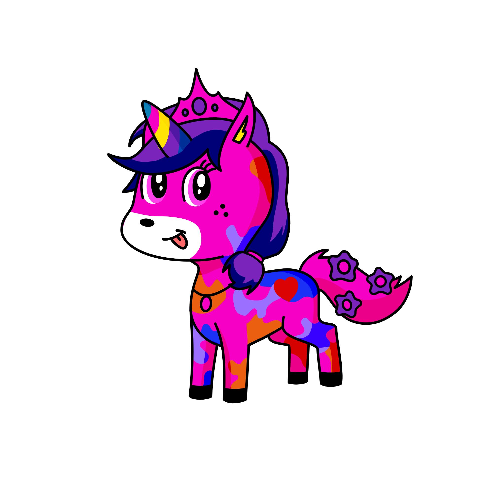 Rainbow., the unicorn