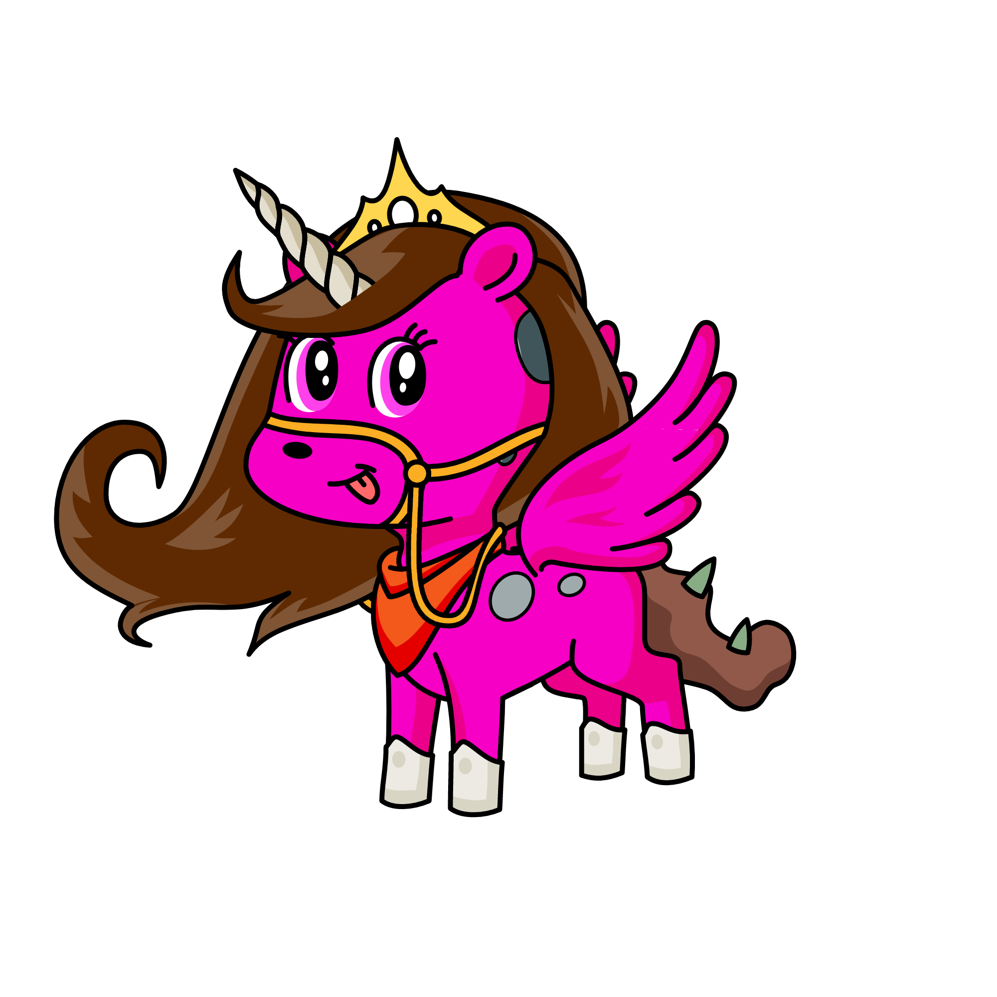 pink ladybug, the unicorn