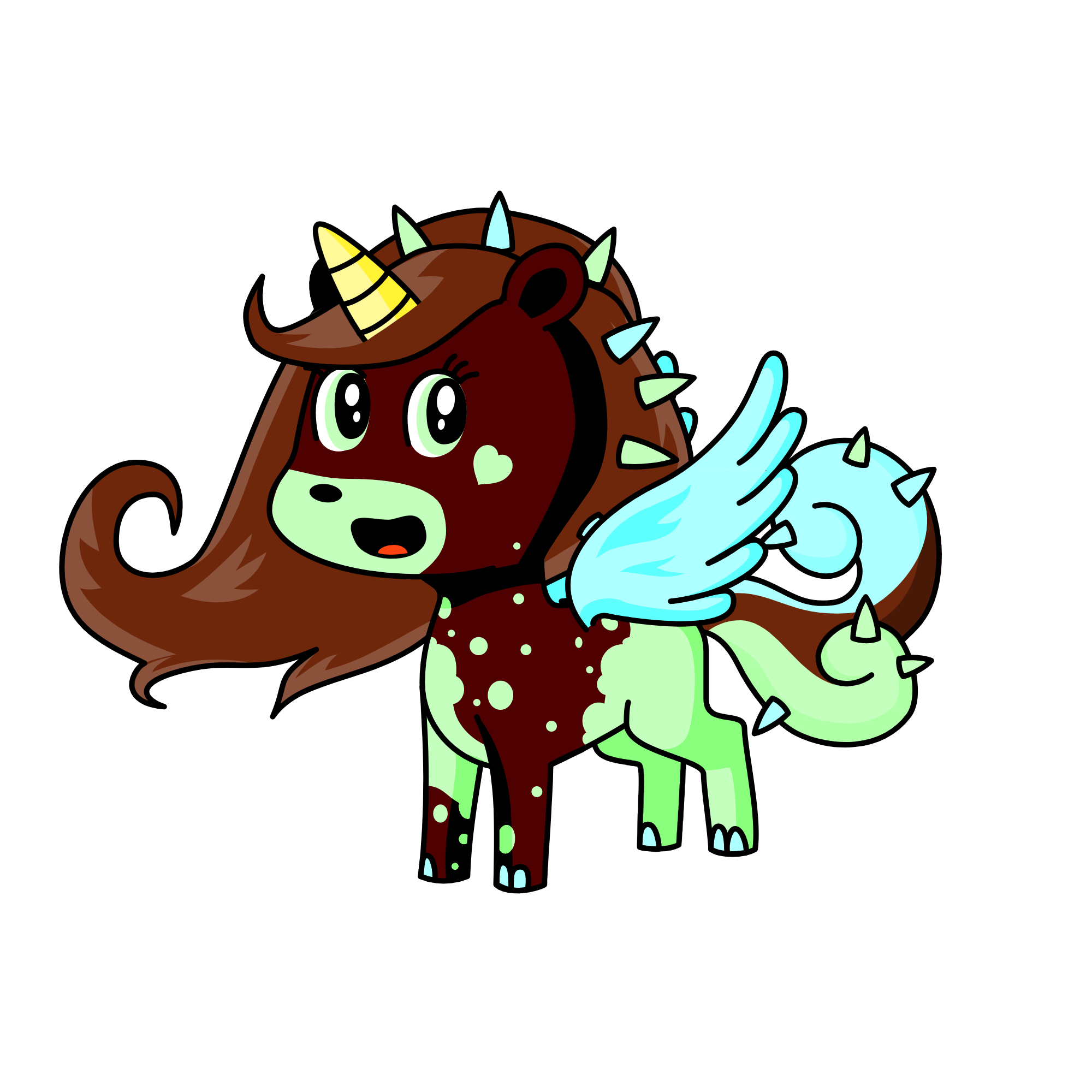 Mint Choca Chip, the unicorn
