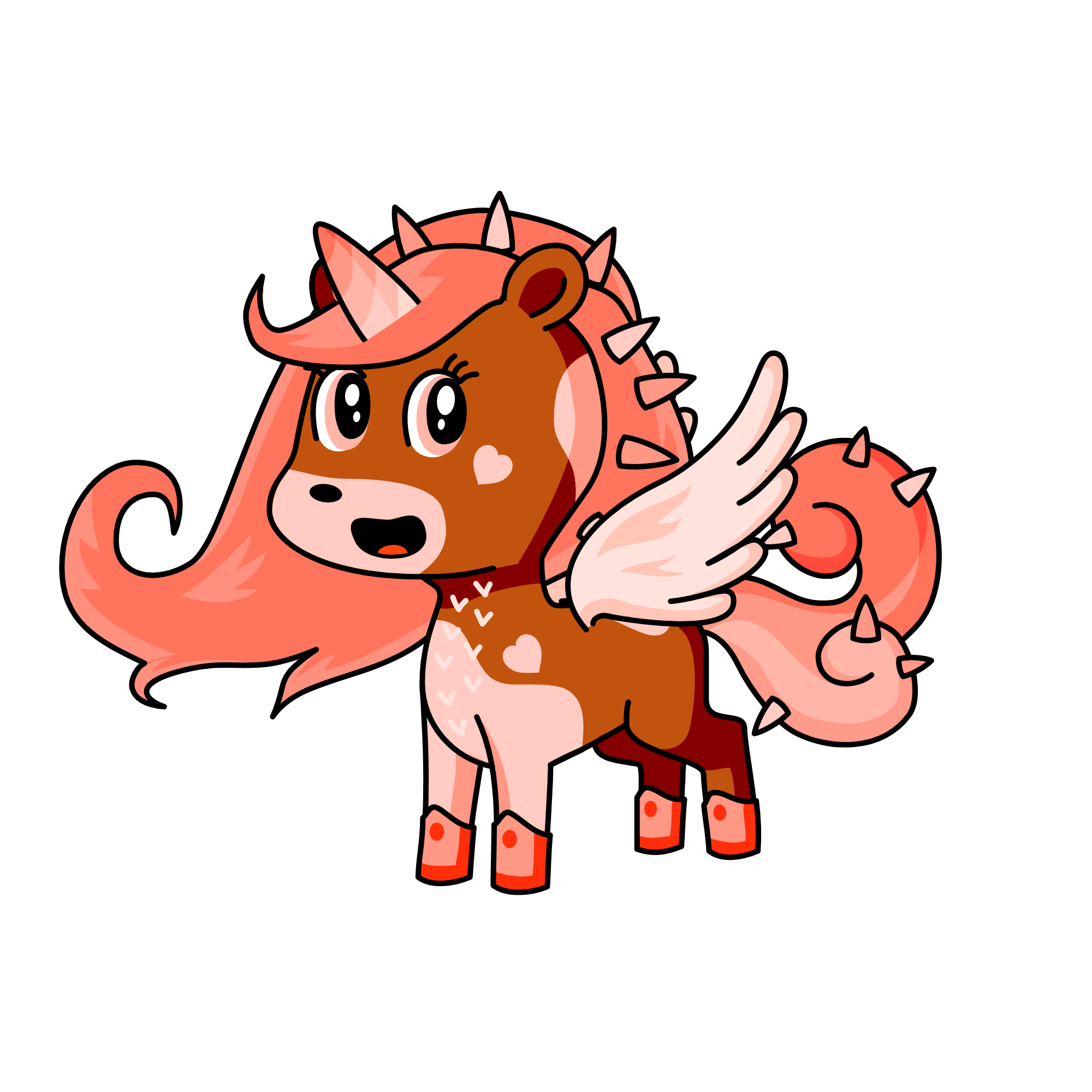Rasberry Frappe, the unicorn