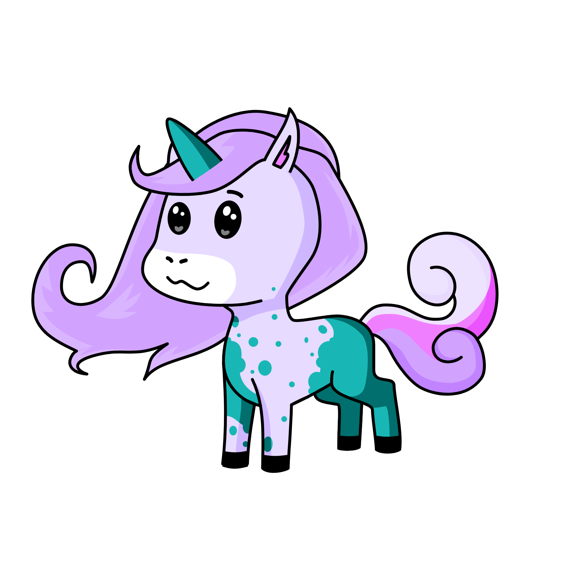 Aqua Lavender, the unicorn