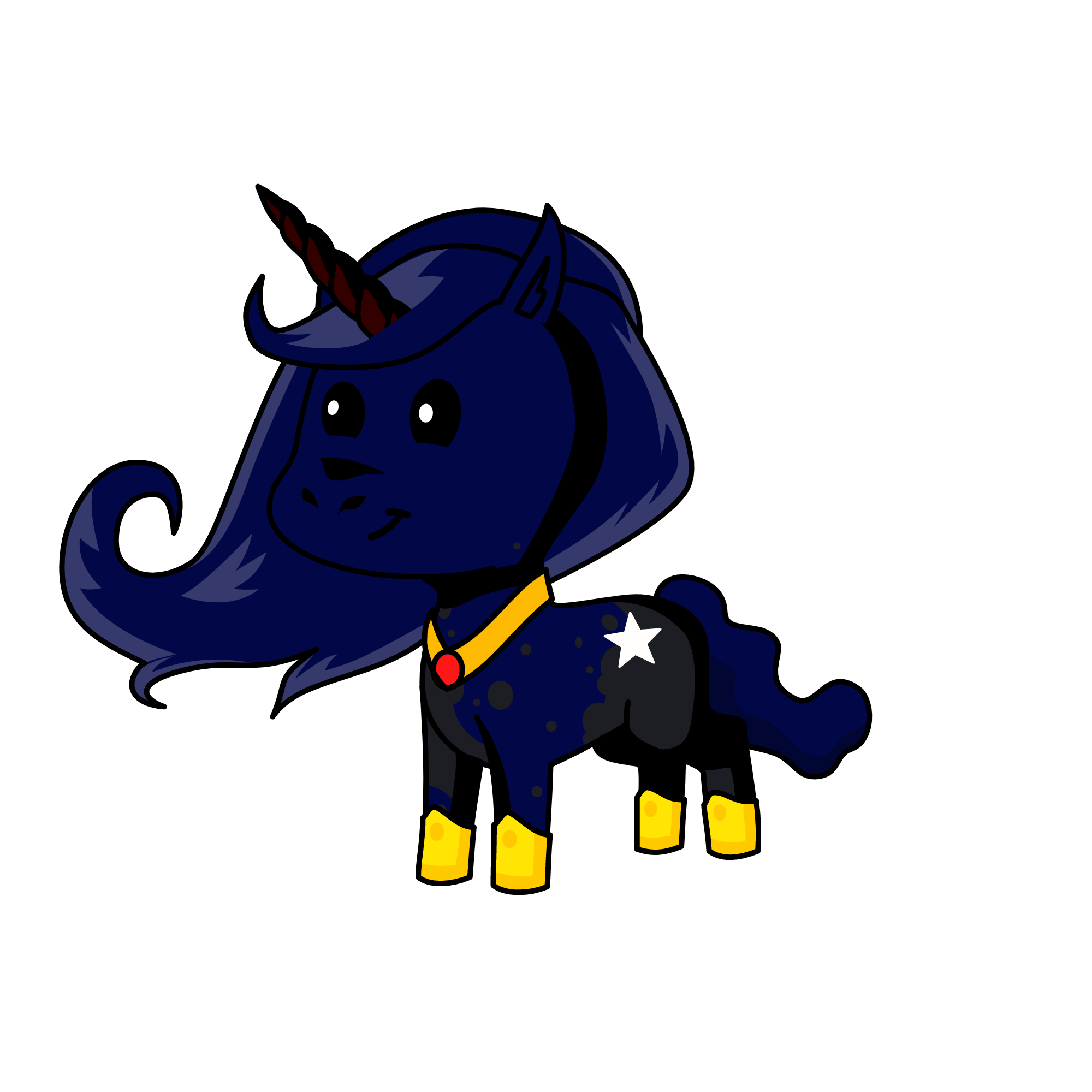 princess Luna, the unicorn