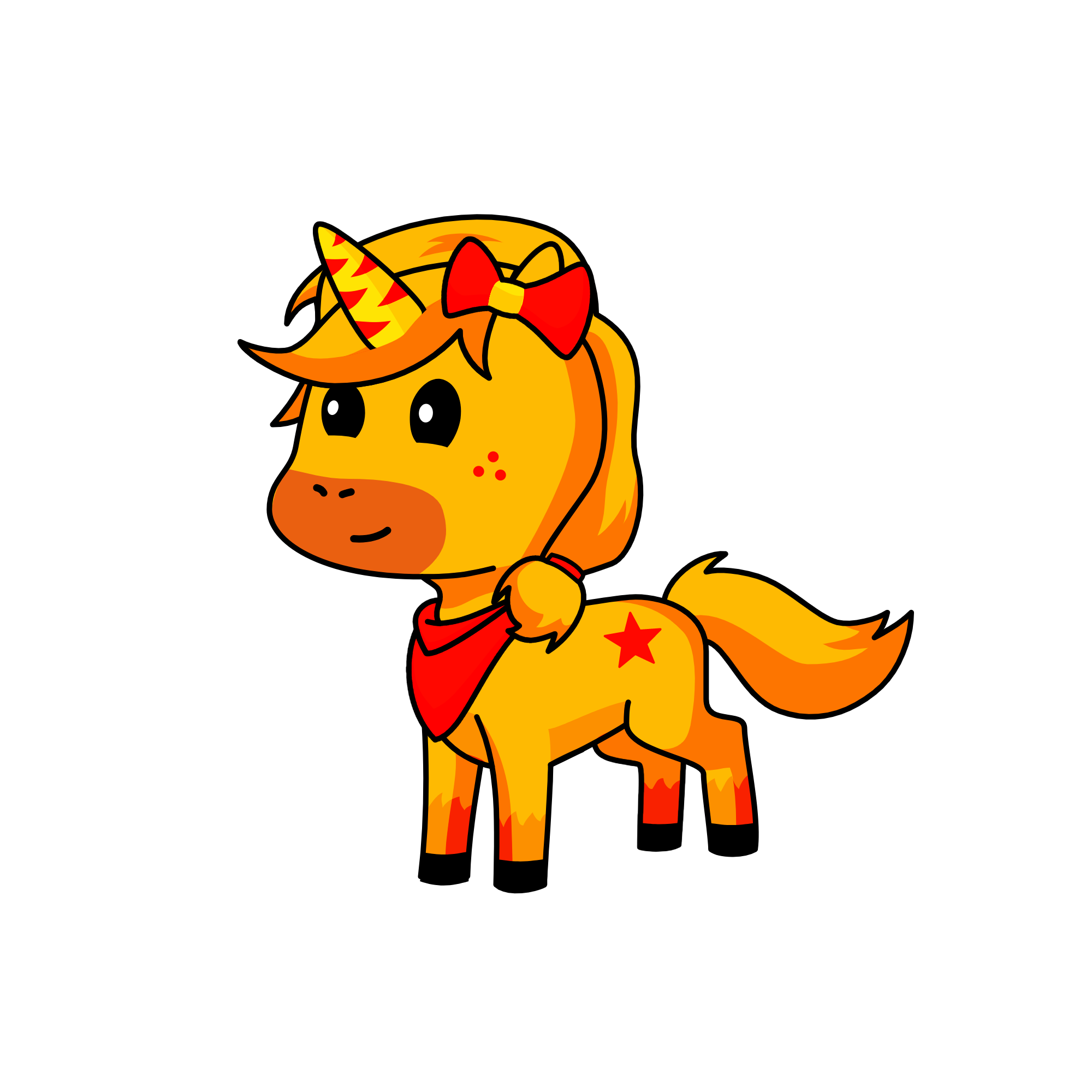 Flame, the unicorn