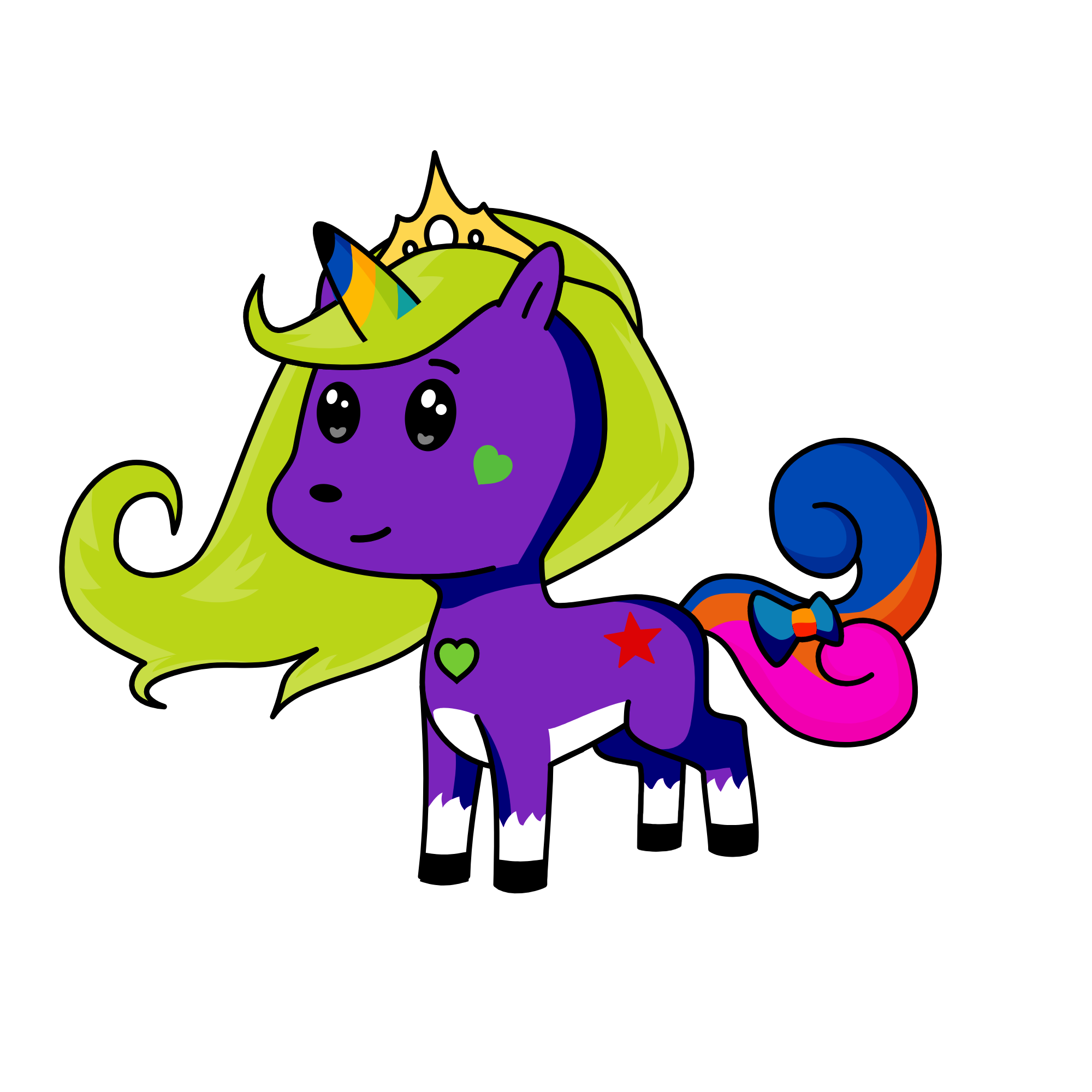 Land queen, the unicorn