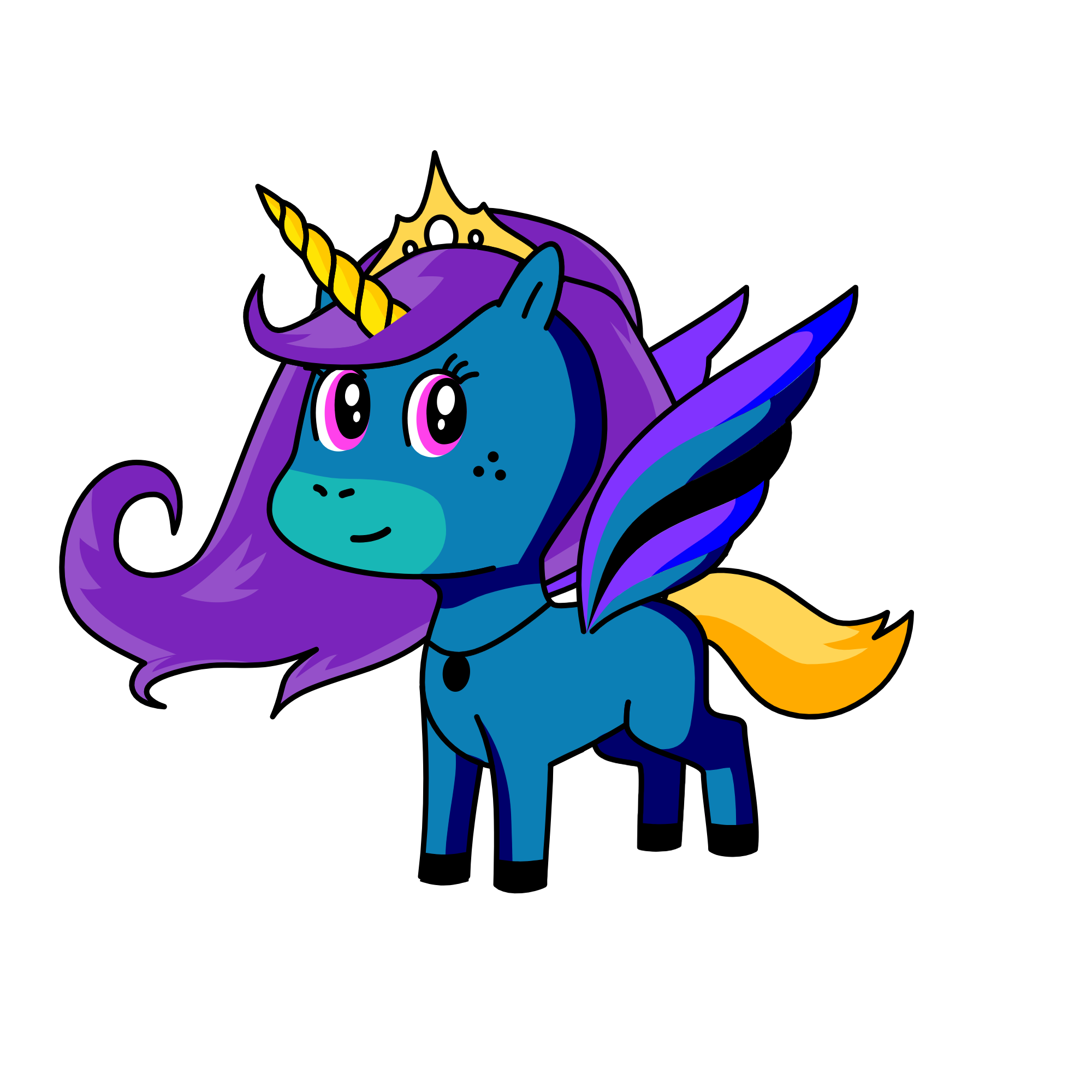moonlight, the unicorn