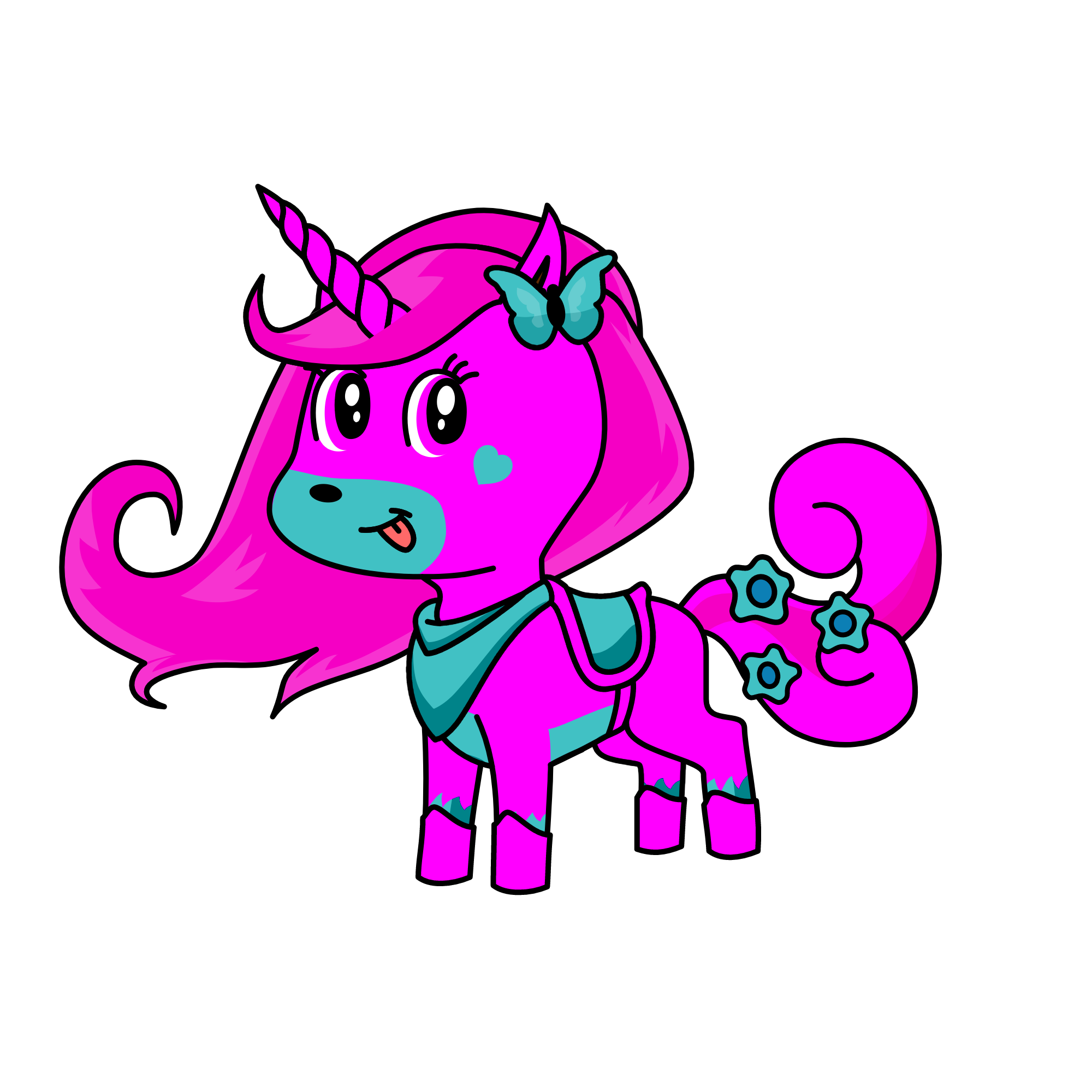 pinker the stinker, the unicorn