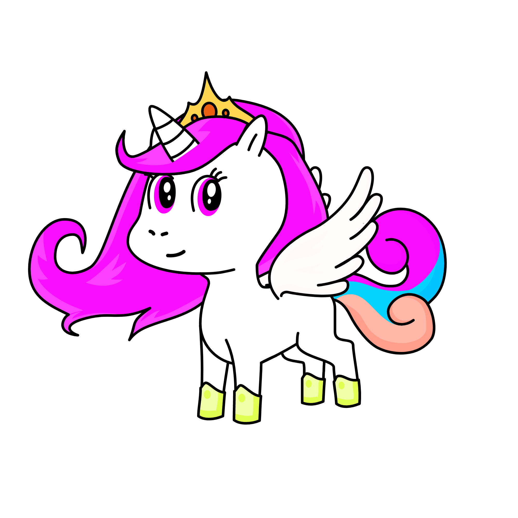 princess Celestiya, the unicorn