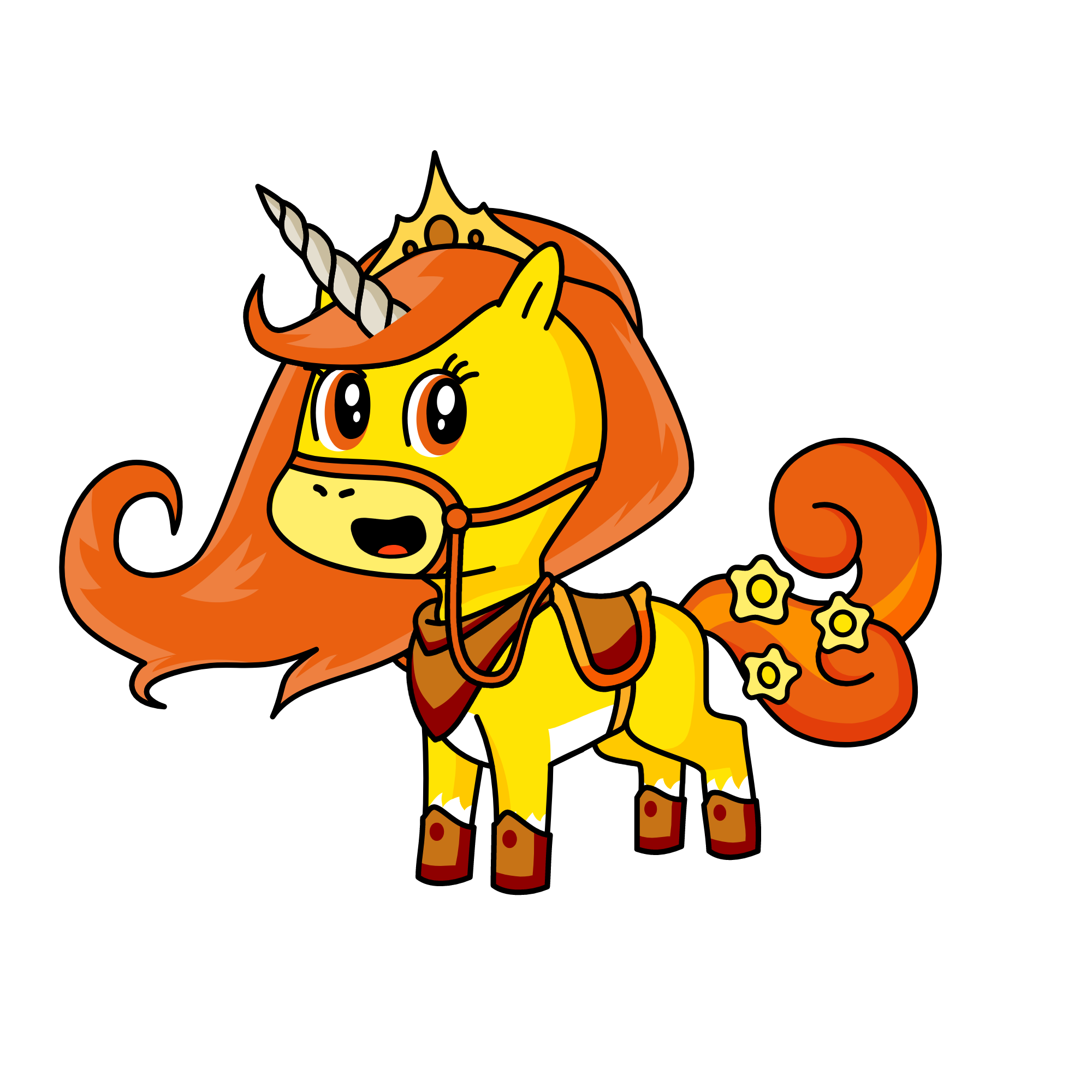 Queen Leona, the unicorn