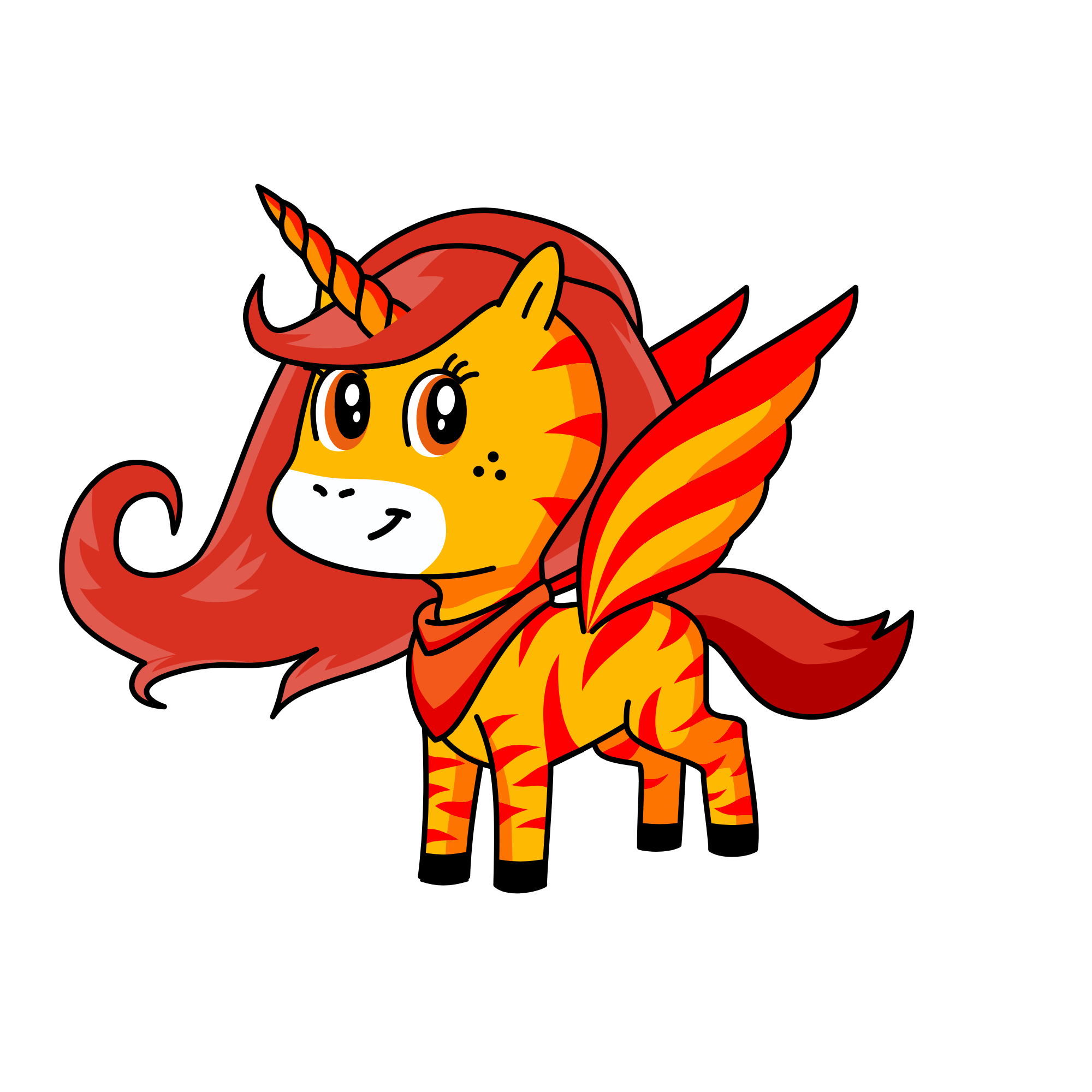 Flame, the unicorn