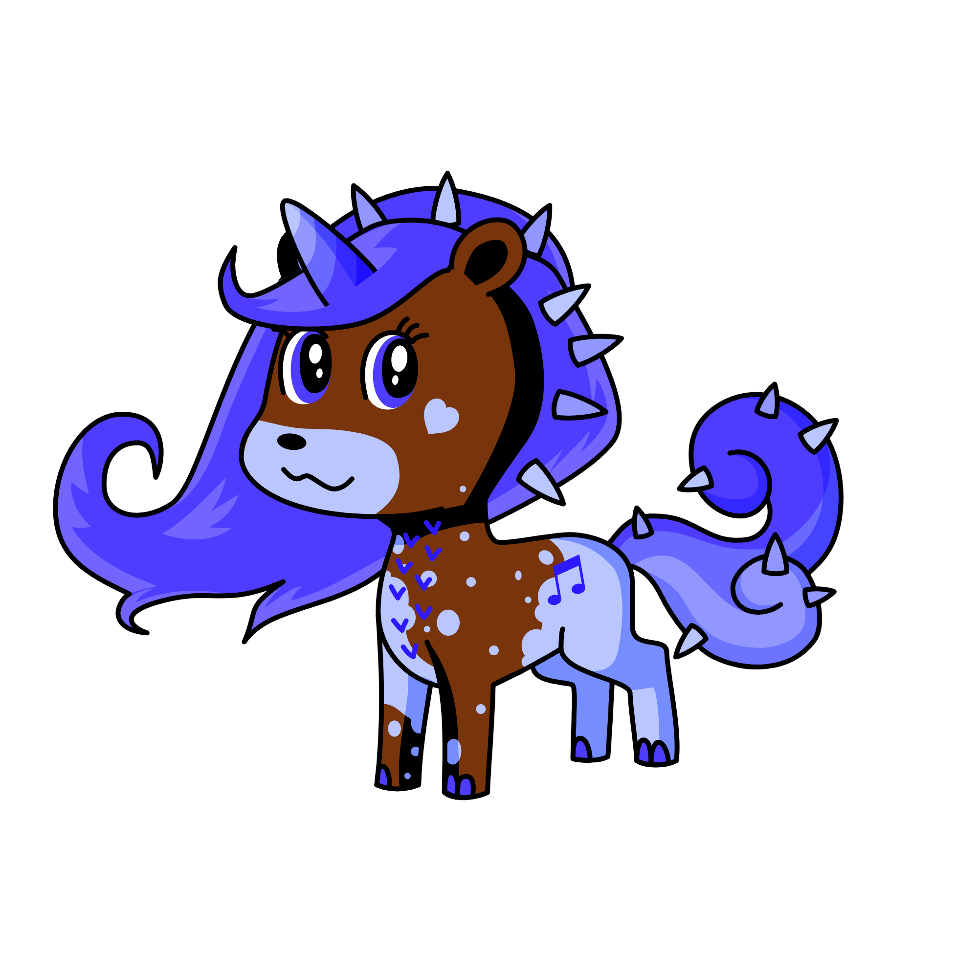 Blueberry Frappe, the unicorn
